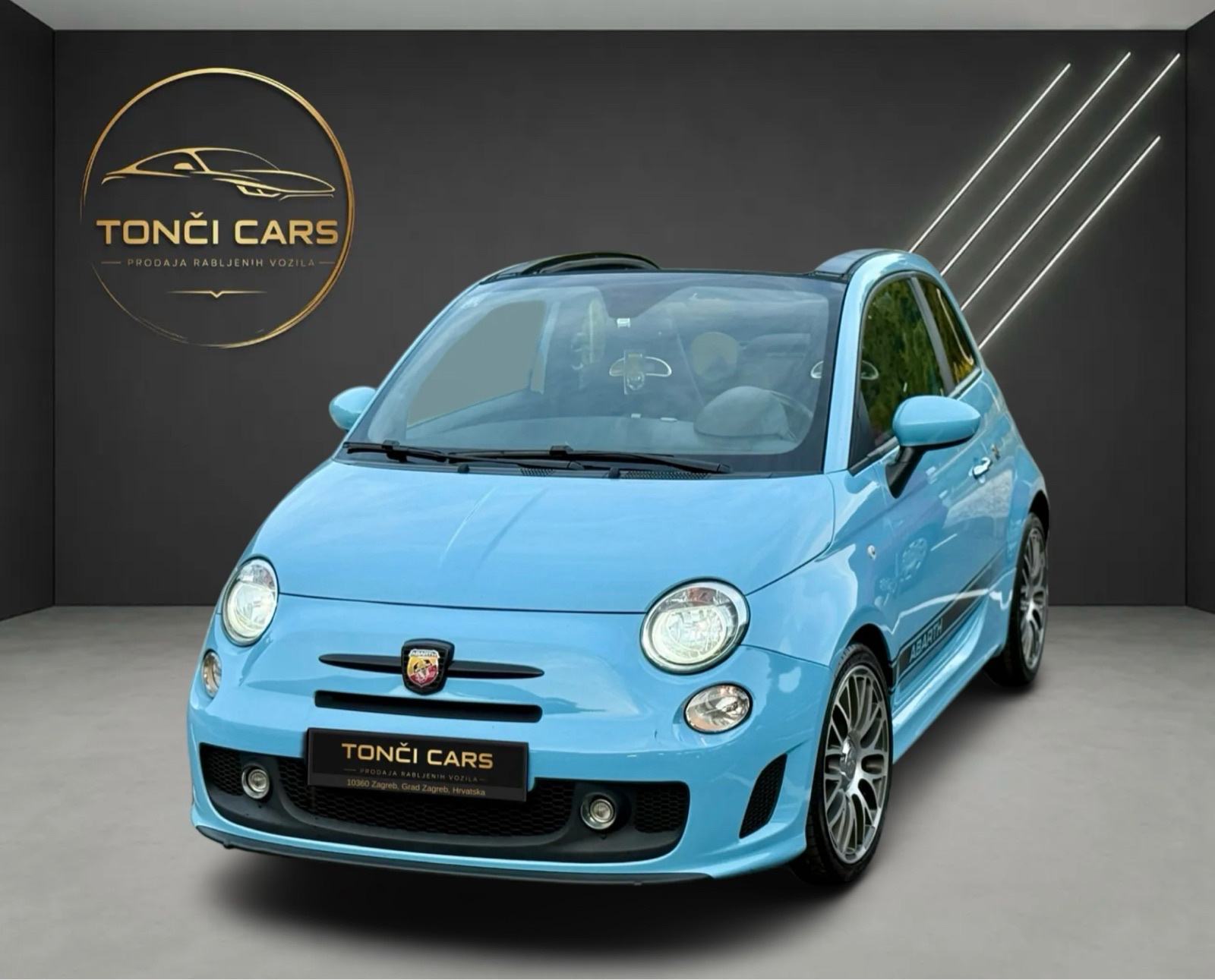 Abarth 500C 1.4 * CABRIO * BABY BLUE * AUTOMATIC * KAO NOVI *, pogled izvana - slika 1