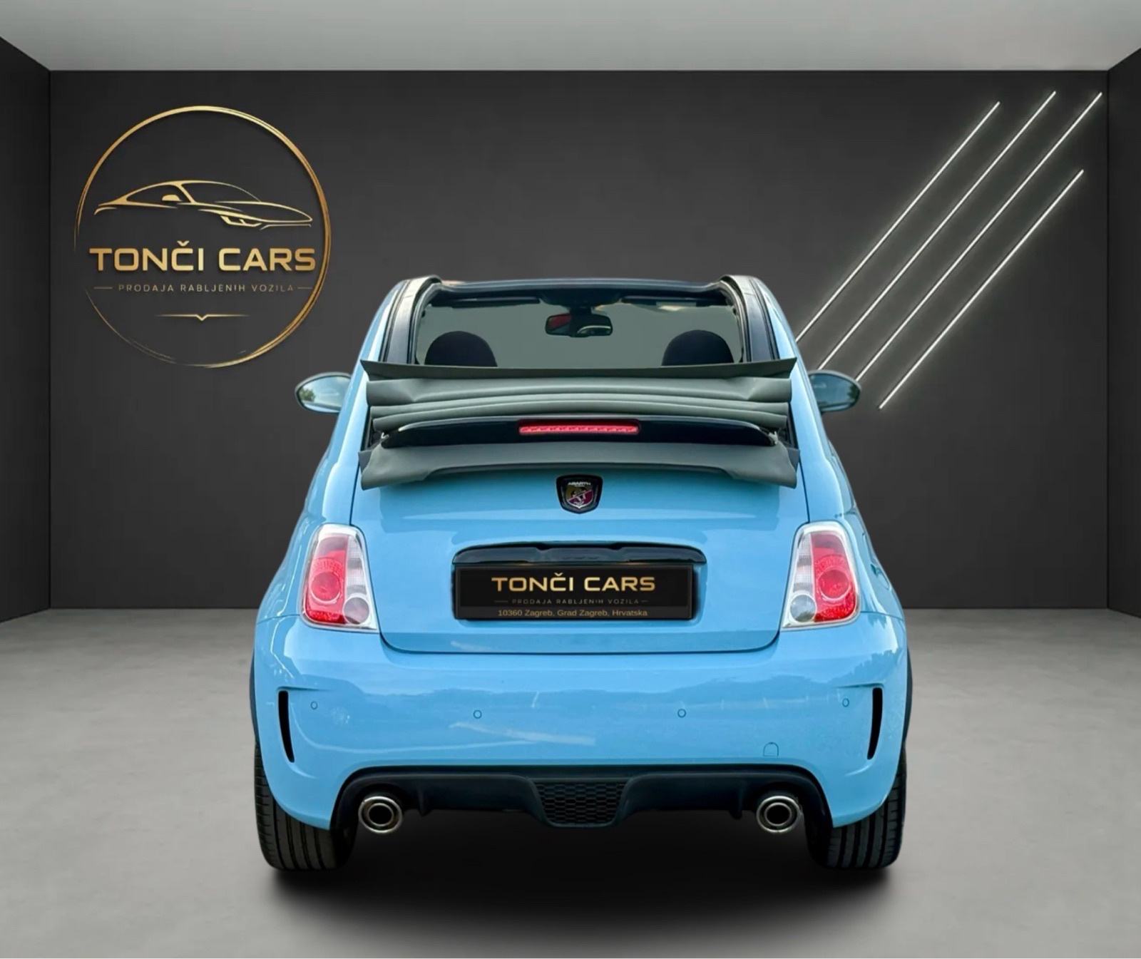Abarth 500C 1.4 * CABRIO * BABY BLUE * AUTOMATIC * KAO NOVI *, pogled izvana - slika 5