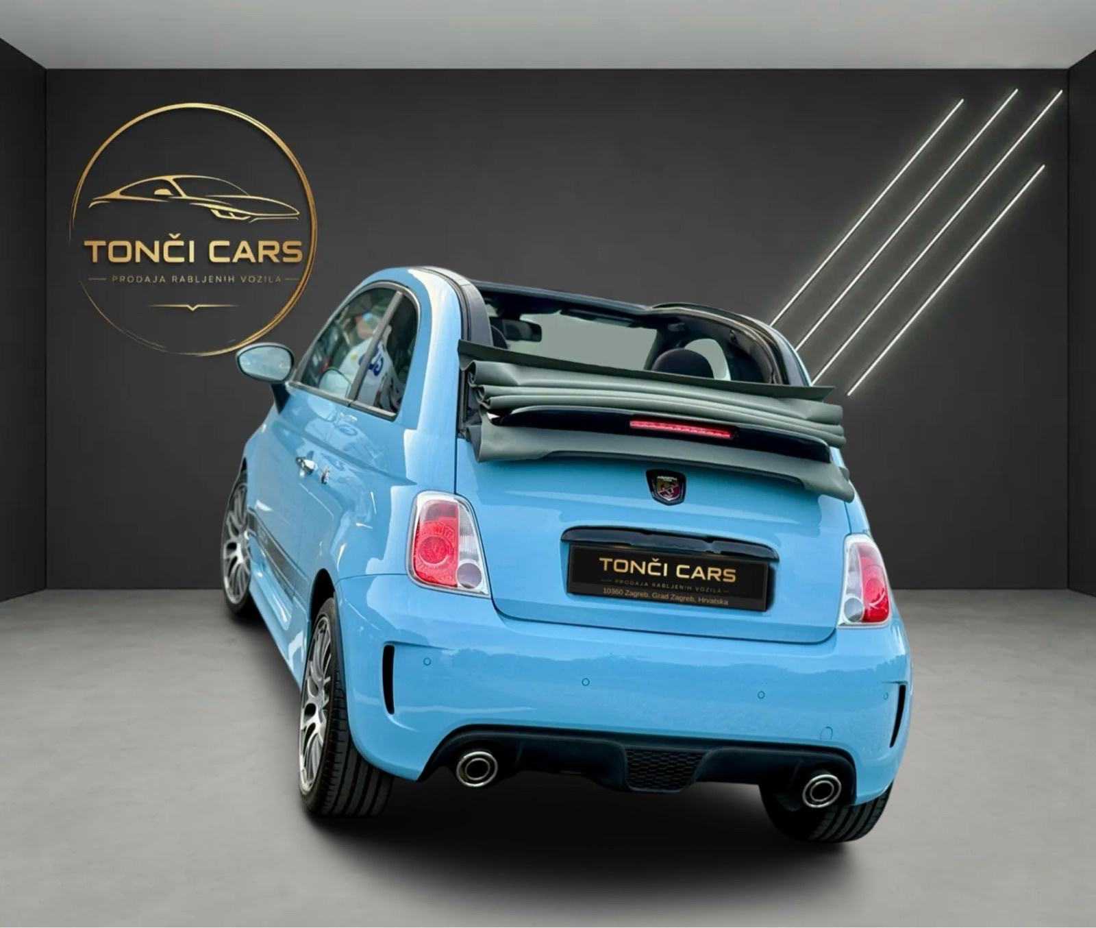 Abarth 500C 1.4 * CABRIO * BABY BLUE * AUTOMATIC * KAO NOVI *, pogled izvana - slika 4