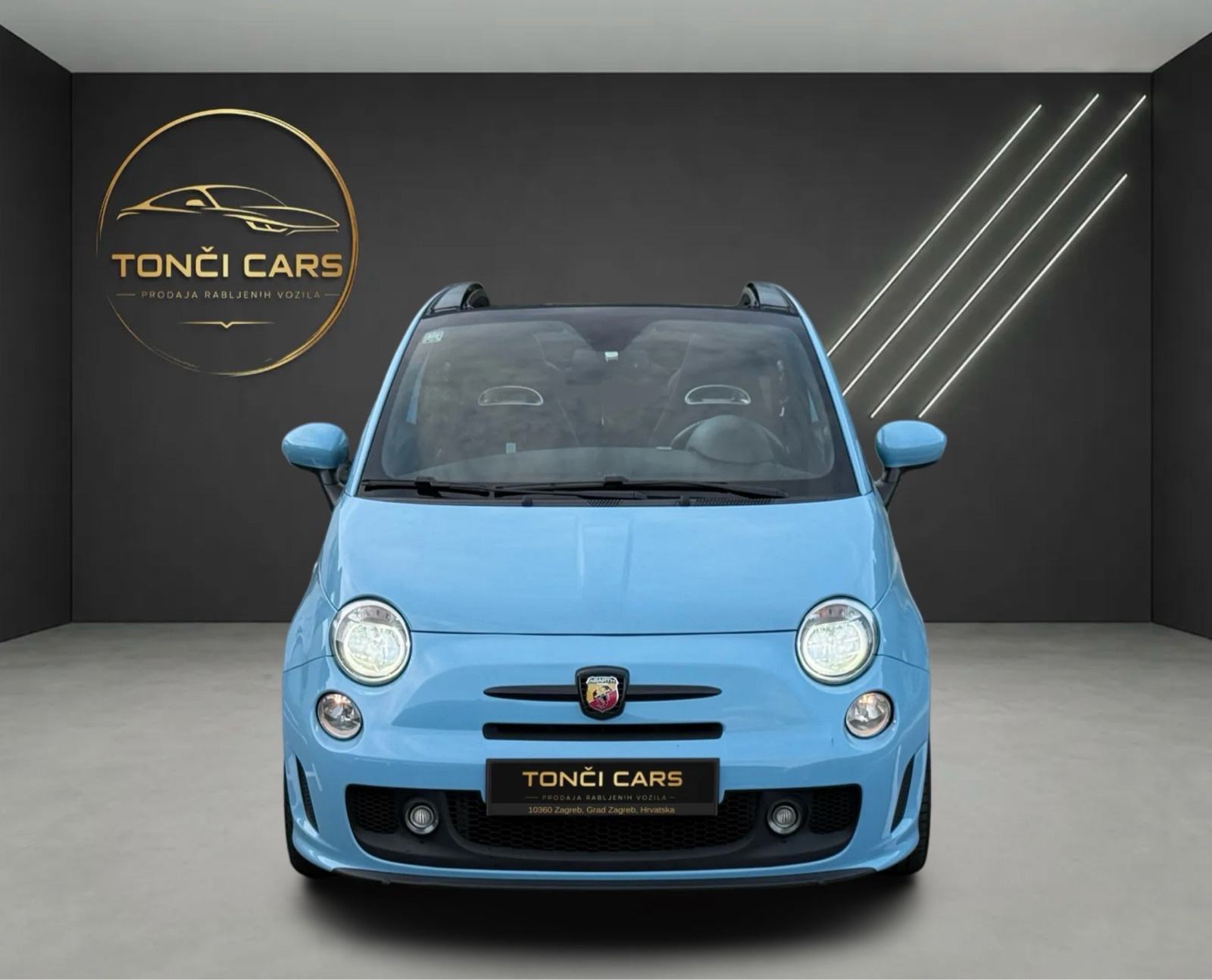Abarth 500C 1.4 * CABRIO * BABY BLUE * AUTOMATIC * KAO NOVI *, fotografija 11