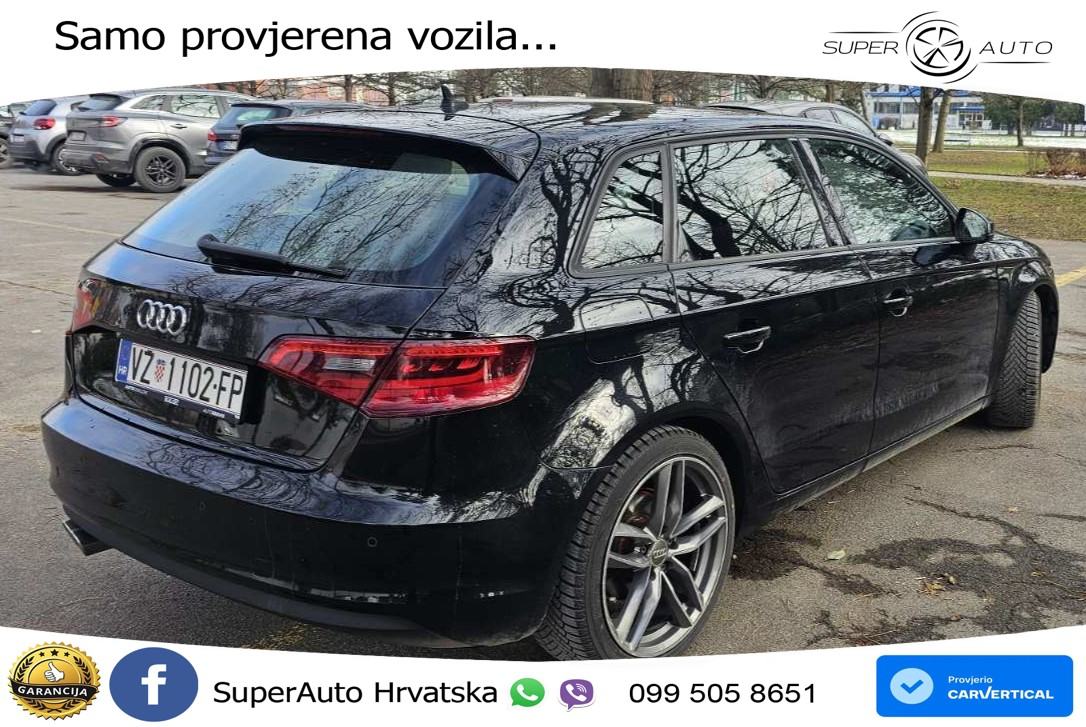 Audi A3 2.0 TDI 184 KS, REG 09/26 TEM+NAVI+GR SJED+PARK, fotografija 6