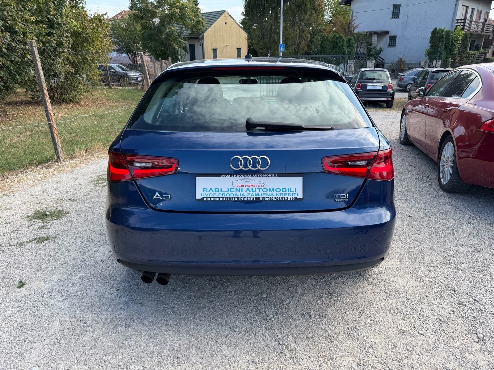 Audi A3 2,0 TDI Quattro-XENON-LED-ALU-V+M SERVIS-NEMA 5%-KARTICE 36 R, fotografija 6