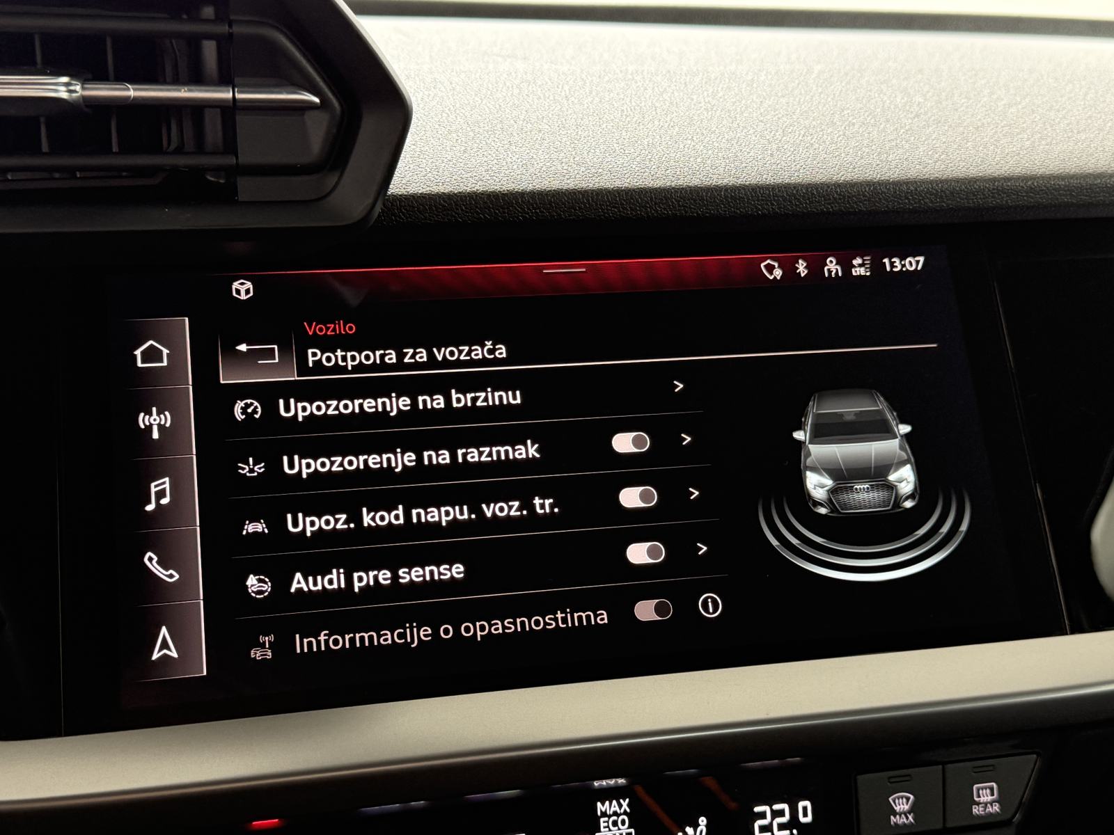 Audi A3 30 TFSI •VIRTUAL•ACC•LANE ASSIST•JAMSTVO 2GOD•LEASING 0%UČEŠĆA, fotografija 19