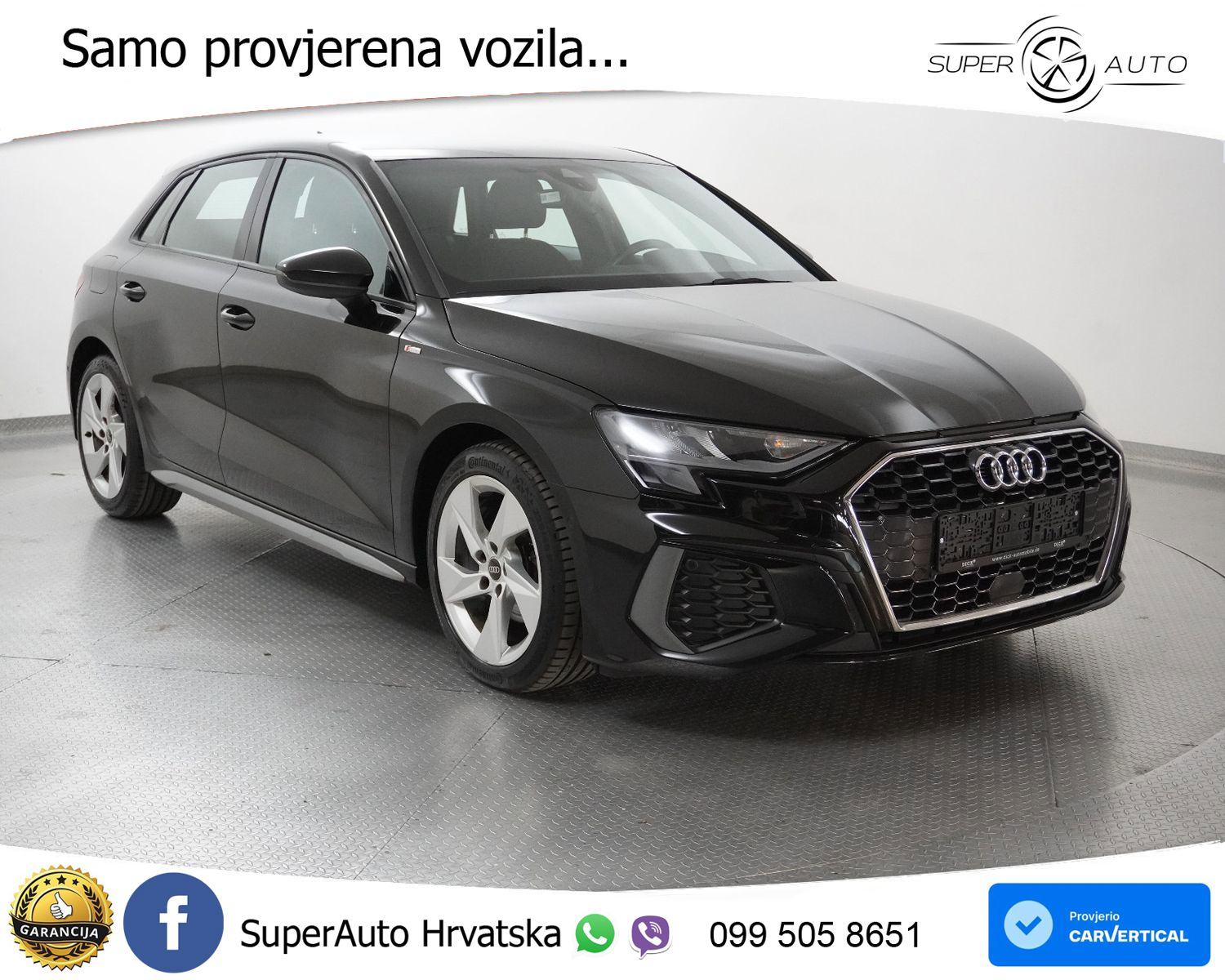 Audi A3 SB 30 TDI Aut. S line 116 KS, LED+KAM+GR SJED+VIRT+ASIST, fotografija 3