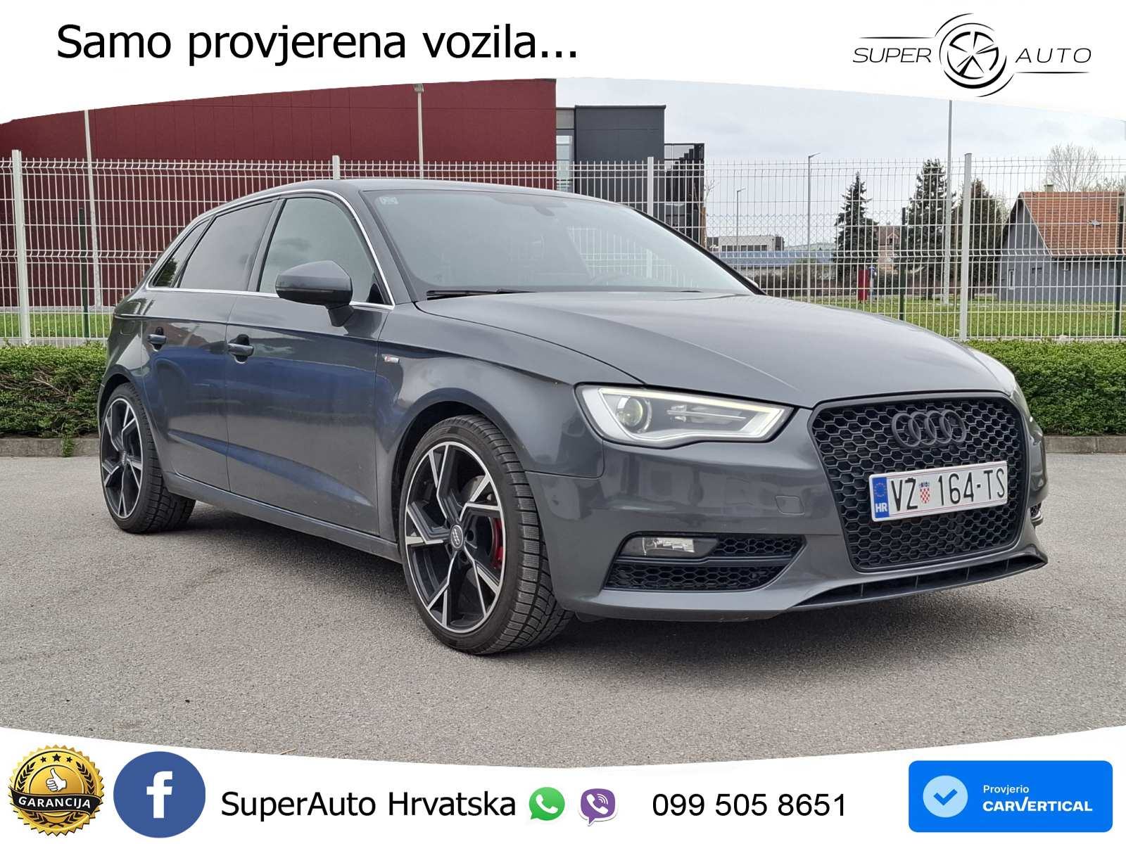 Audi A3 Sportback 2.0 TDI quattro Aut. 3x S line 184 KS, REG 01/27 TEM, fotografija 3