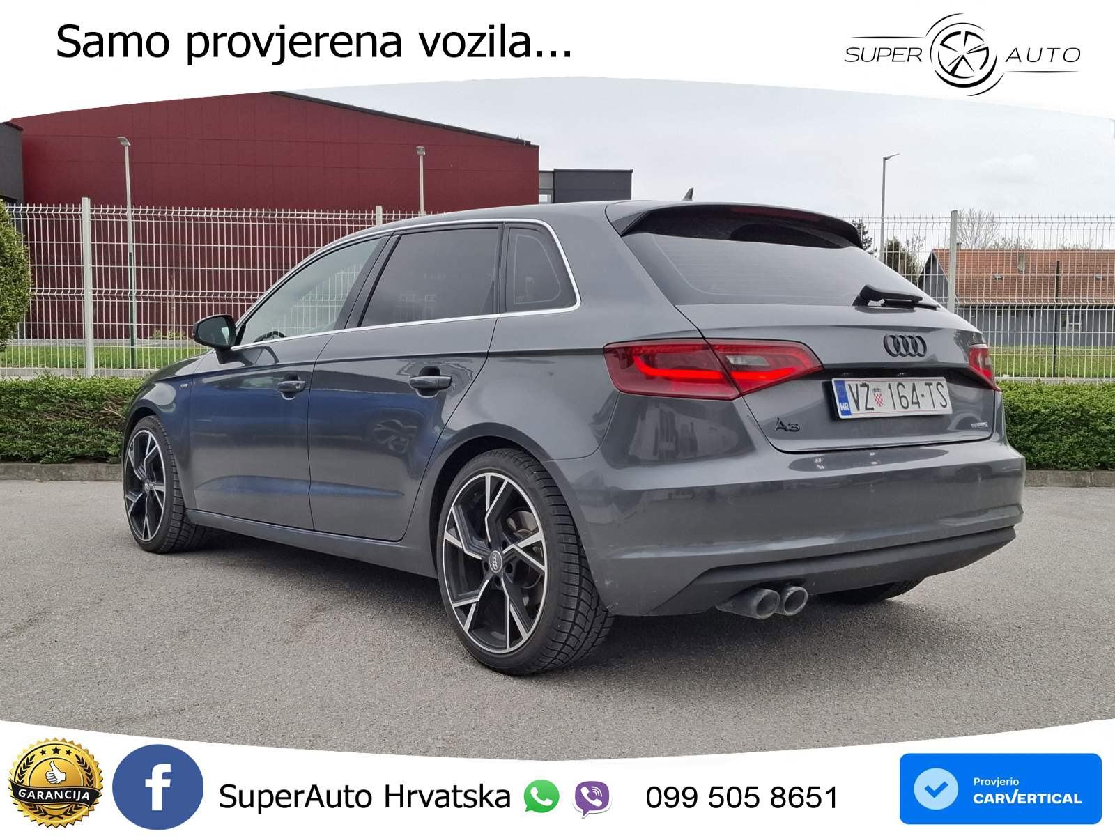 Audi A3 Sportback 2.0 TDI quattro Aut. 3x S line 184 KS, REG 01/27 TEM, fotografija 5