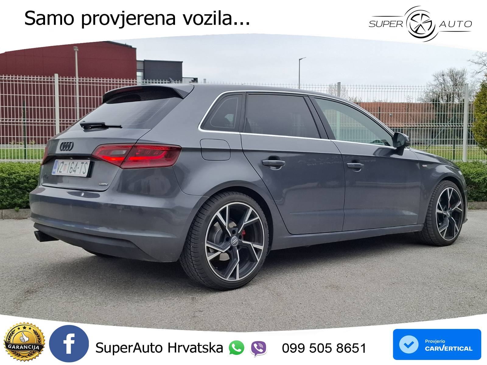 Audi A3 Sportback 2.0 TDI quattro Aut. 3x S line 184 KS, REG 01/27 TEM, fotografija 7