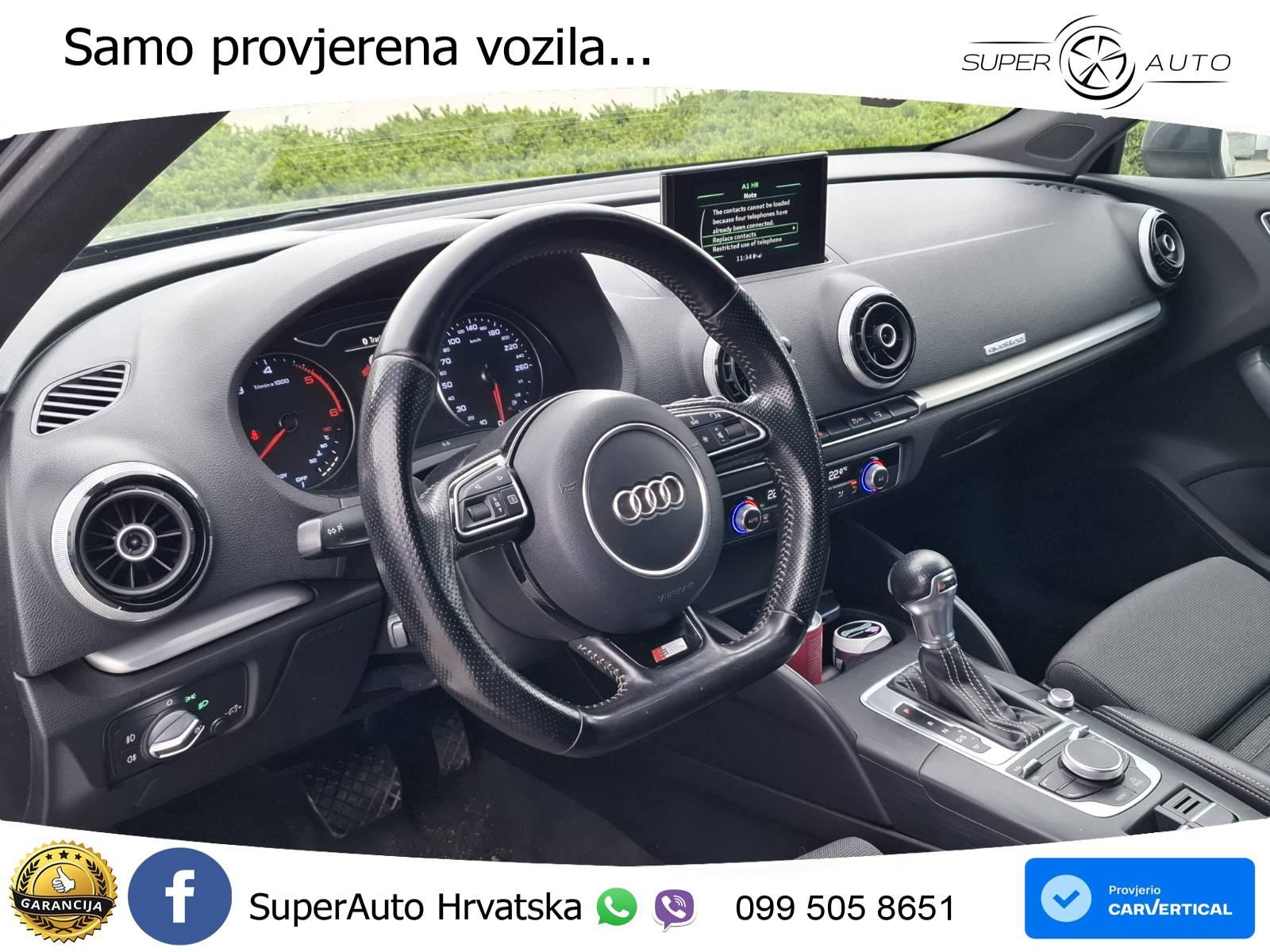 Audi A3 Sportback 2.0 TDI quattro Aut. 3x S line 184 KS, REG 01/27 TEM, fotografija 9