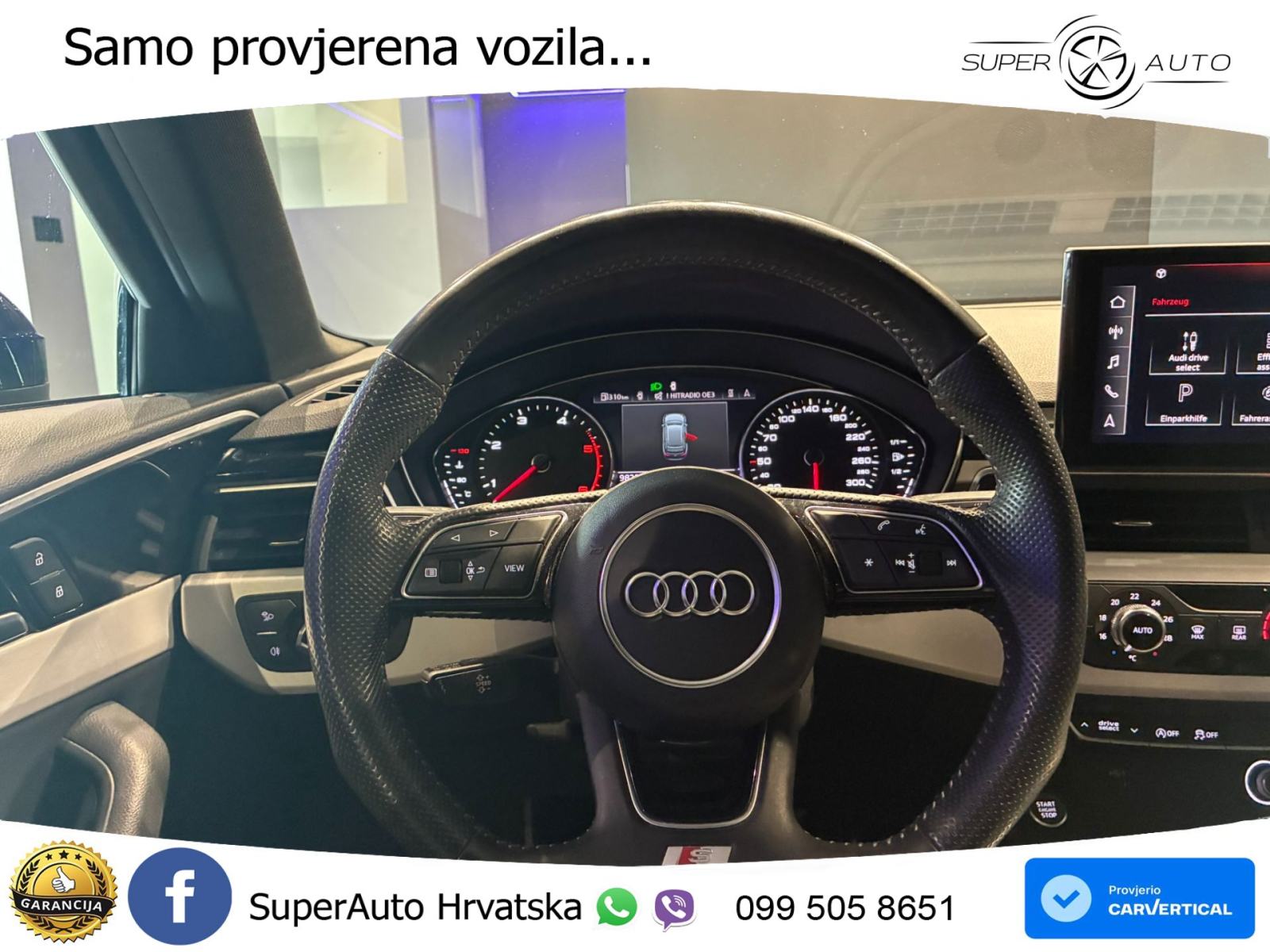 Audi A4 Avant 45 TDI V6 quattro tiptronic 2xS line 231 KS, LED+TEM+GR, fotografija 13