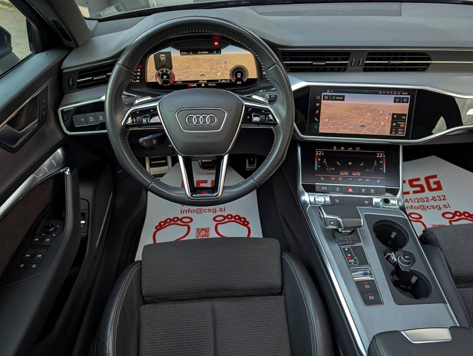 Audi A6 Avant 40 TDI S-Line Virtual-Pano-Kamera360-Kljuka-B&O, fotografija 9