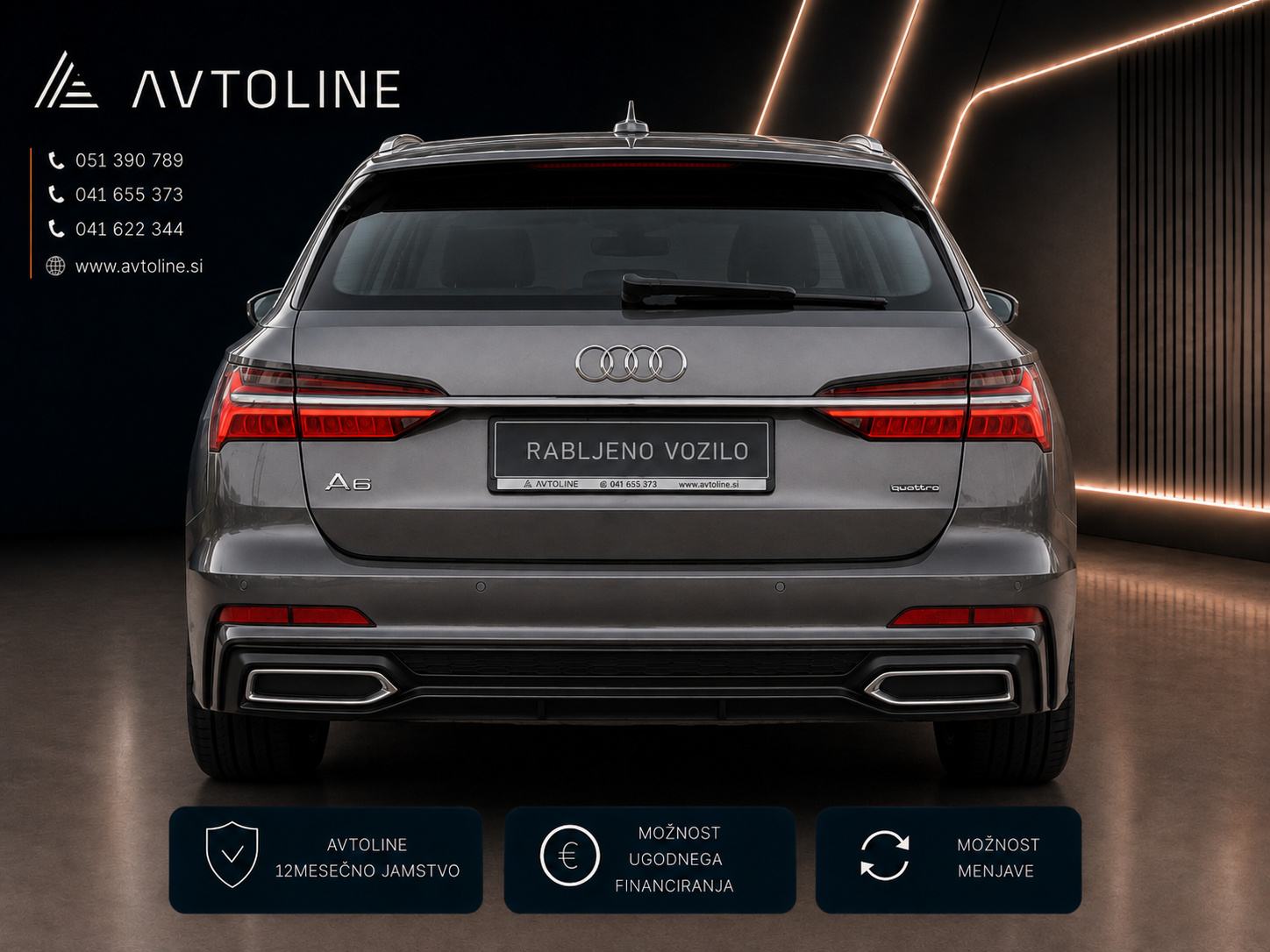 Audi A6 Avant 40 TDI Quattro S-Line ACC VIRTUAL LED MRTVI KOT, fotografija 3