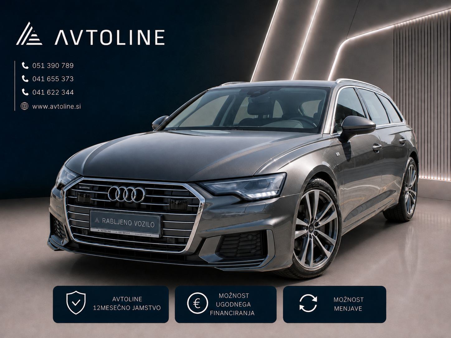Audi A6 Avant 40 TDI Quattro S-Line ACC VIRTUAL LED MRTVI KOT, fotografija 4