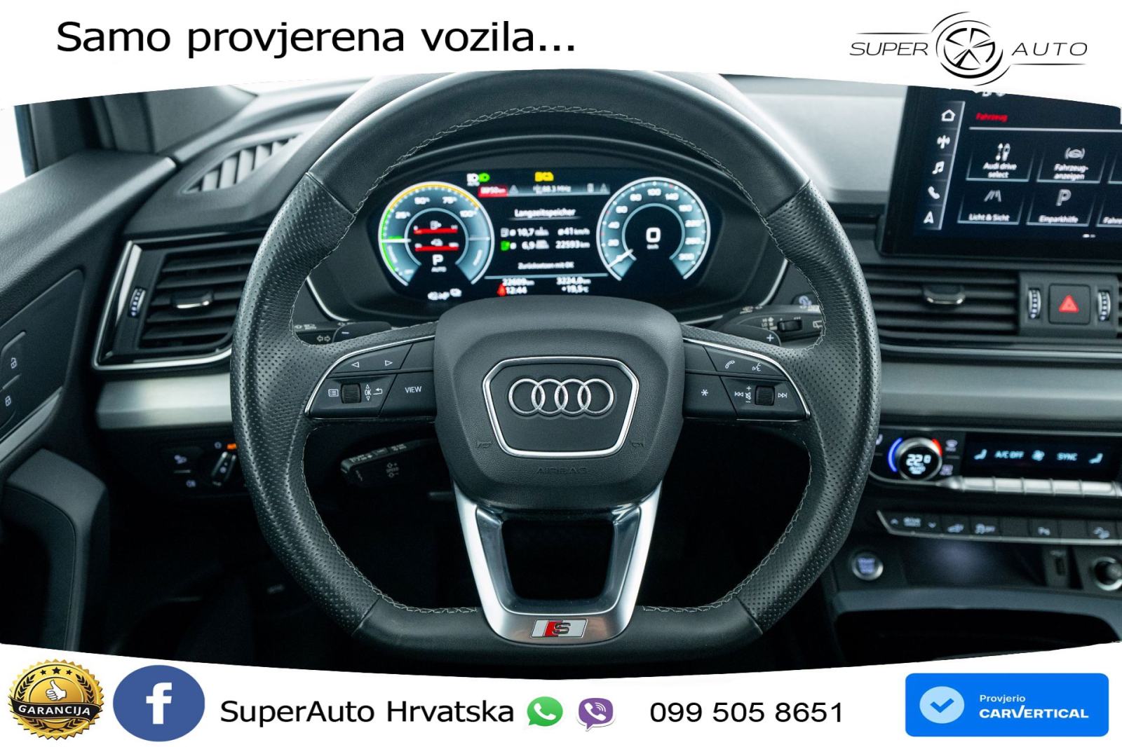 Audi Q5 50 TFSIe quattro S tronic 2x S line 299 KS, ACC+KAM+GR SJED+VI, fotografija 8