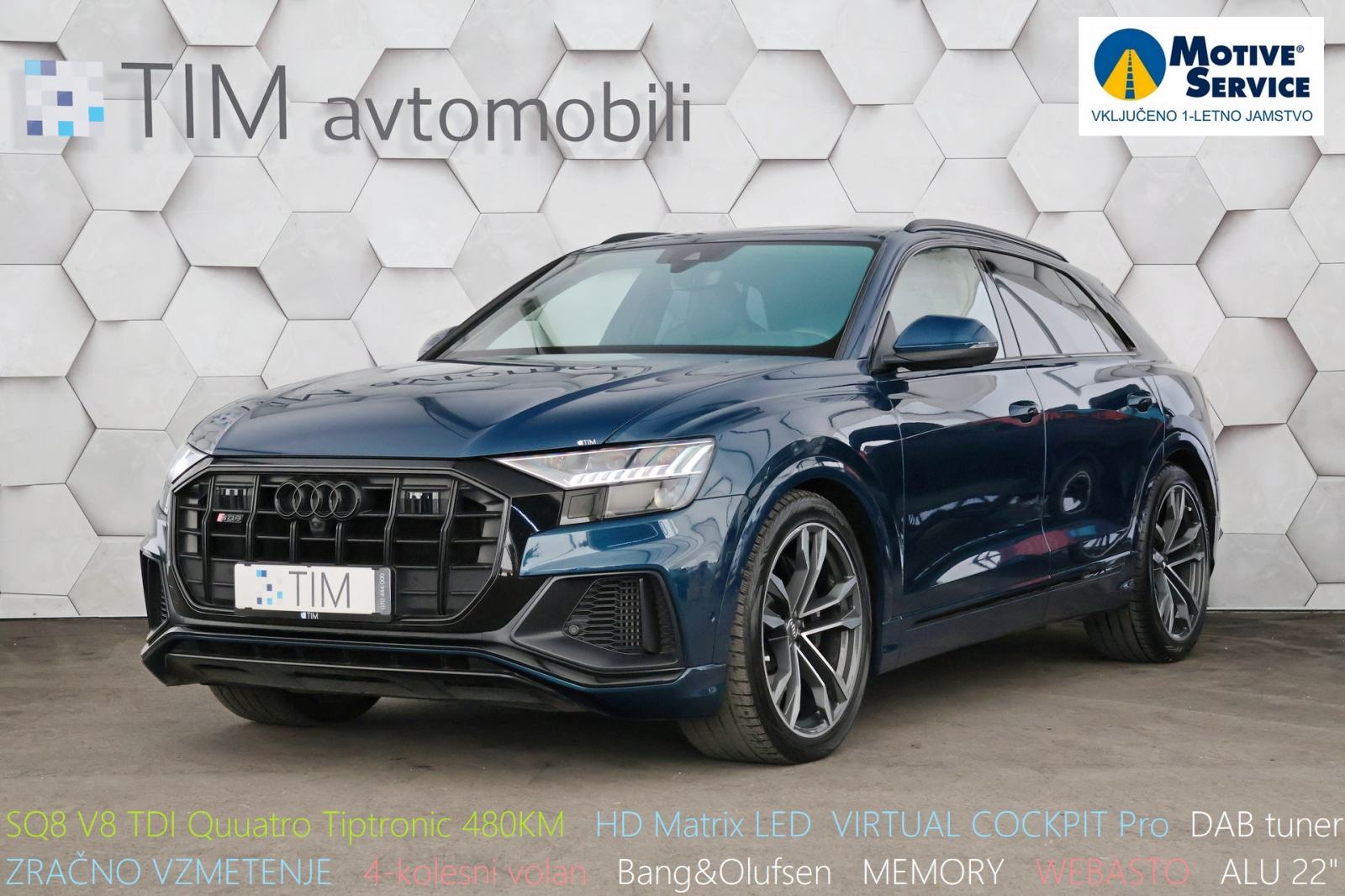 Audi SQ8 V8 4.0TDI Quattro Tiptronic 480KS HD Matrix RADAR, fotografija 1