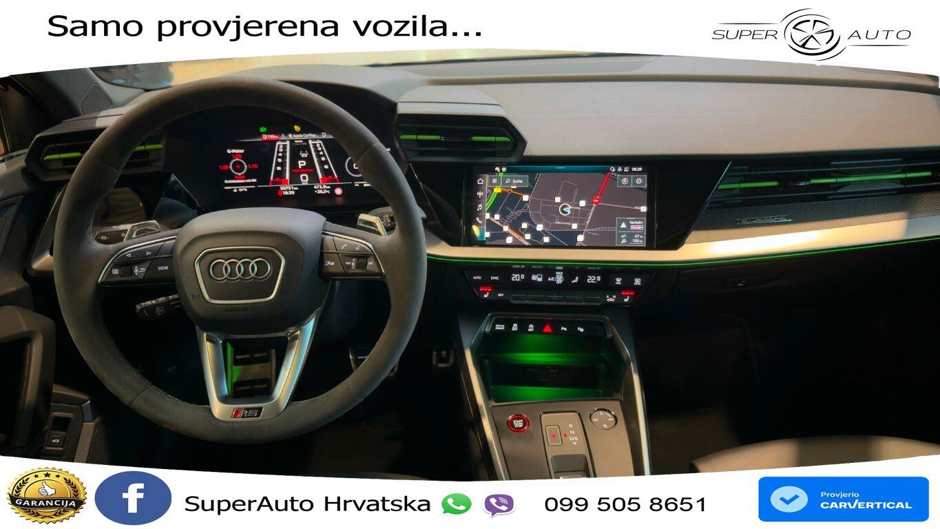 Audi RS3 Sedan 2.5 TFSI (400 KS) quattro S tronic LED+GR SJED+ACC, fotografija 12