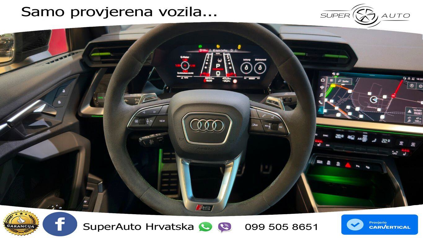 Audi RS3 Sedan 2.5 TFSI (400 KS) quattro S tronic LED+GR SJED+ACC, fotografija 14