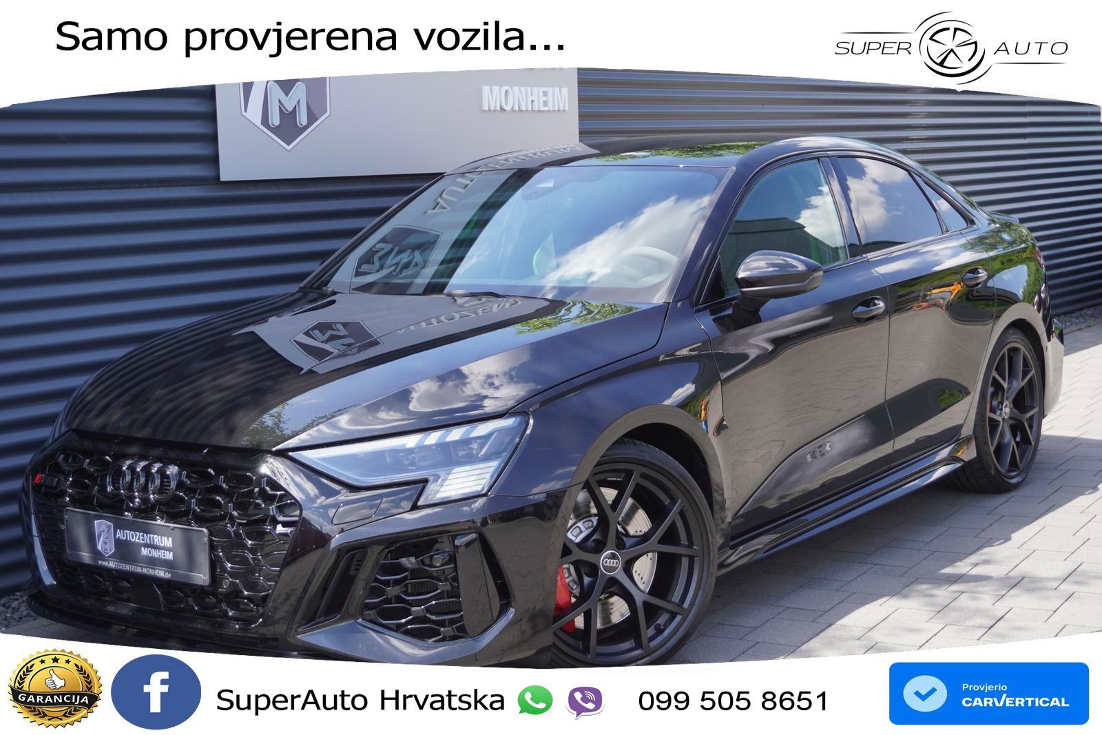 Audi RS3 Sedan 2.5 TFSI (400 KS) quattro S tronic LED+GR SJED+ACC, pogled izvana - slika 1