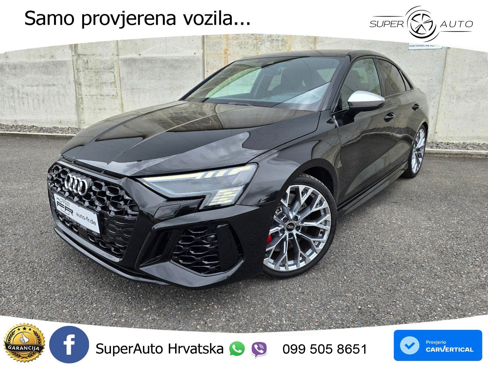 Audi RS3 Sportback 2.5 TFSI (400 KS) quattro S tronic LED+GR SJED+ACC, pogled izvana - slika 1