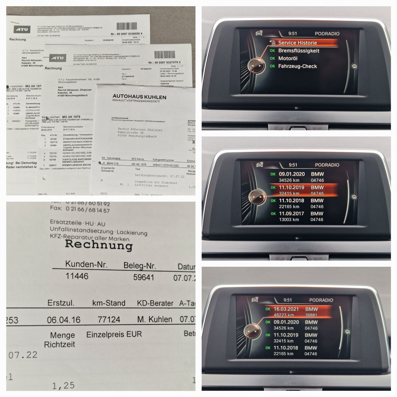 BMW 218D ACTIVE TOURER- *ORIGINAL STANJE-SERVISNA KNJIGA-REG.03/2026.*, fotografija 11