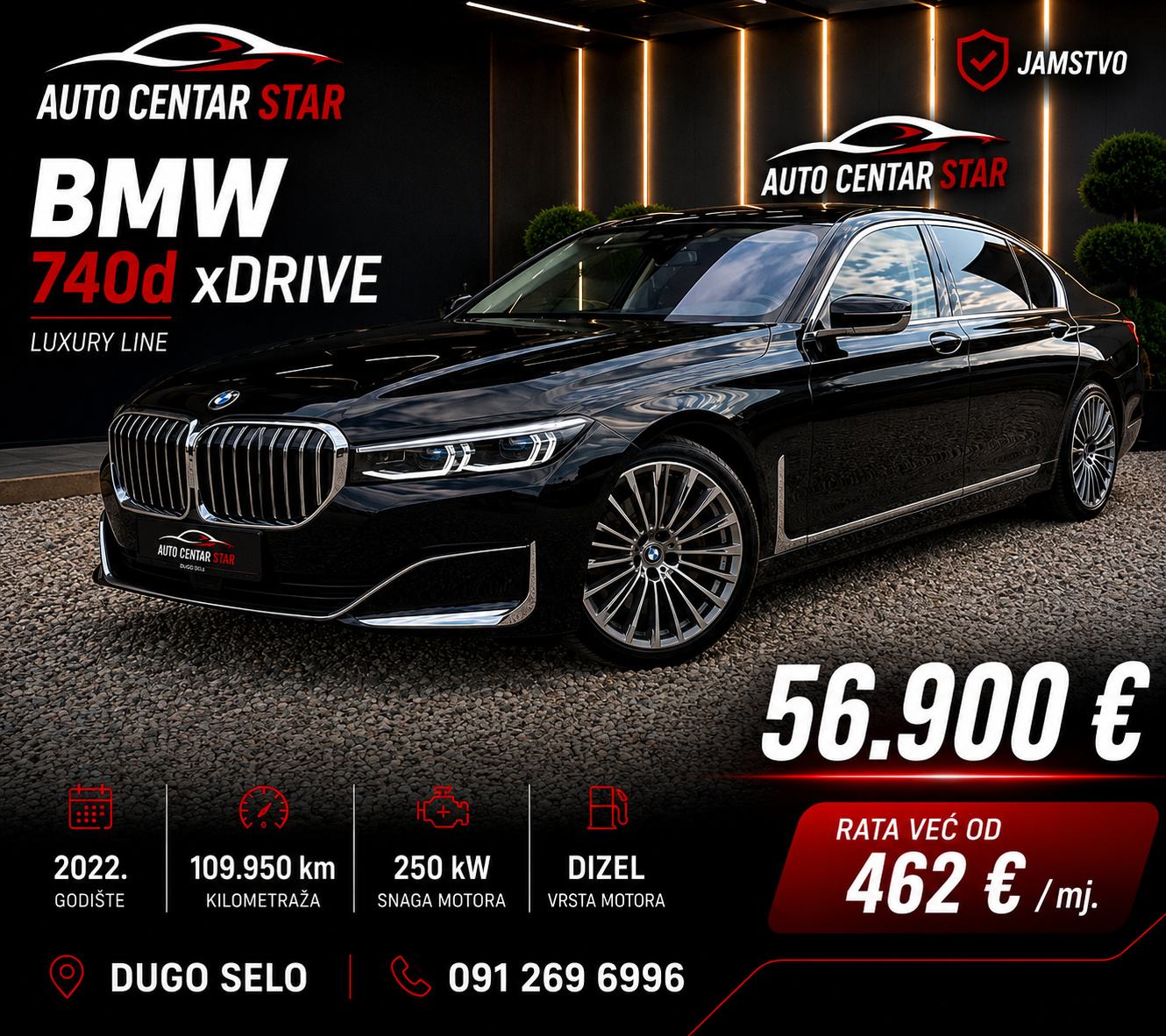 BMW 740d xDrive ☆ GARANCIJA ☆ RATA OD 462€, pogled izvana - slika 1