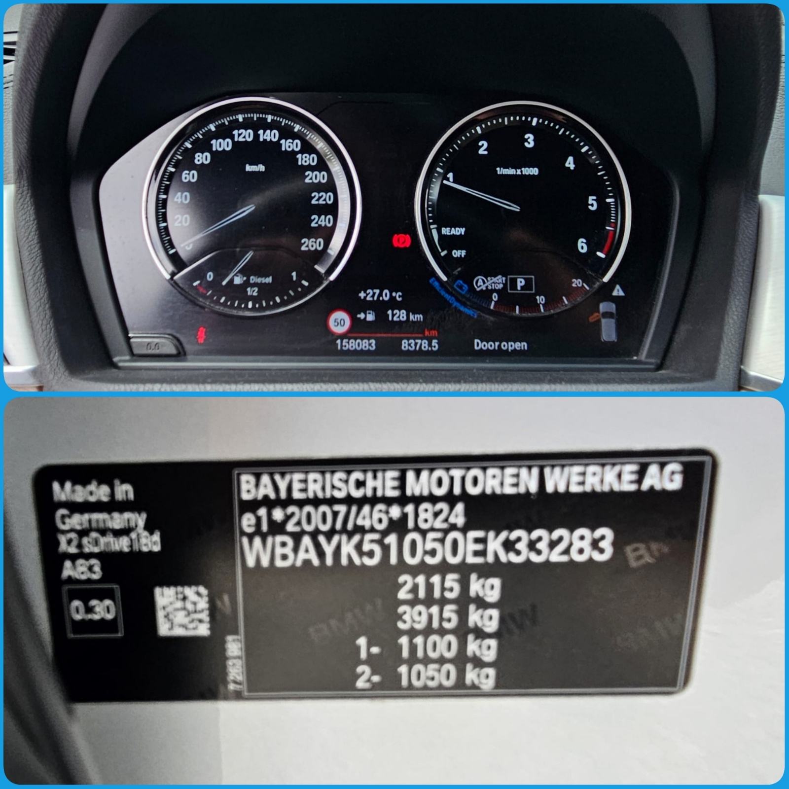 BMW X2 sDrive18d automatik Pano LED Navi KOŽA, fotografija 16