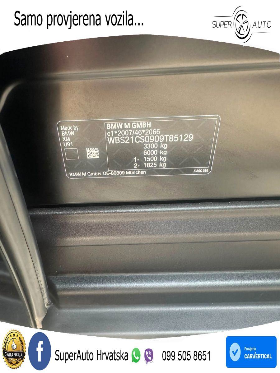 BMW XM 4.4 V8 (653 KS) xDrive Steptronic LED+GR SJED+ACC, fotografija 17
