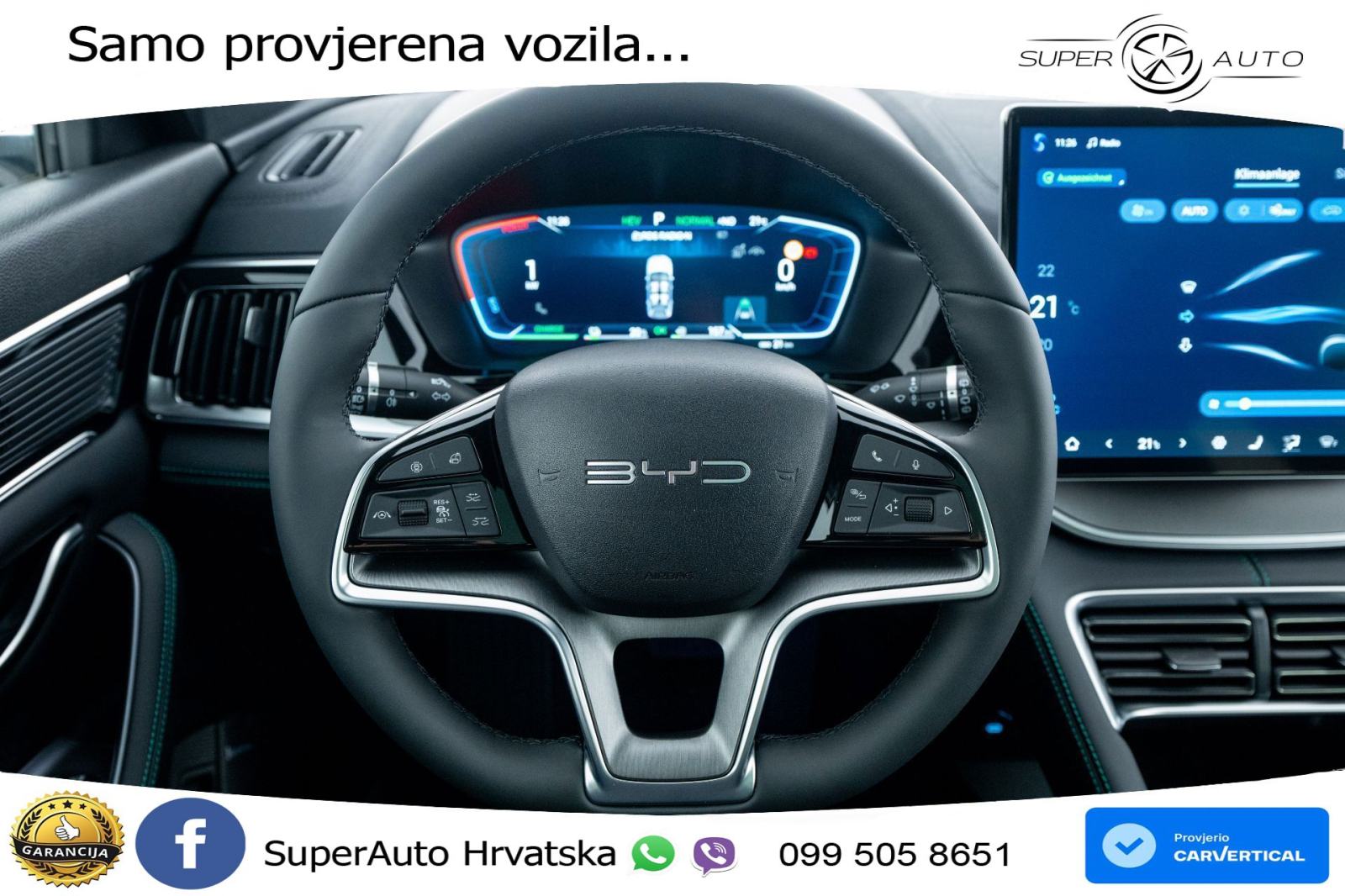 NOVO BYD Seal U 1.5L DM-i Aut. Boost 218 KS, LED+ACC+GR SJED+360+PANO, fotografija 7