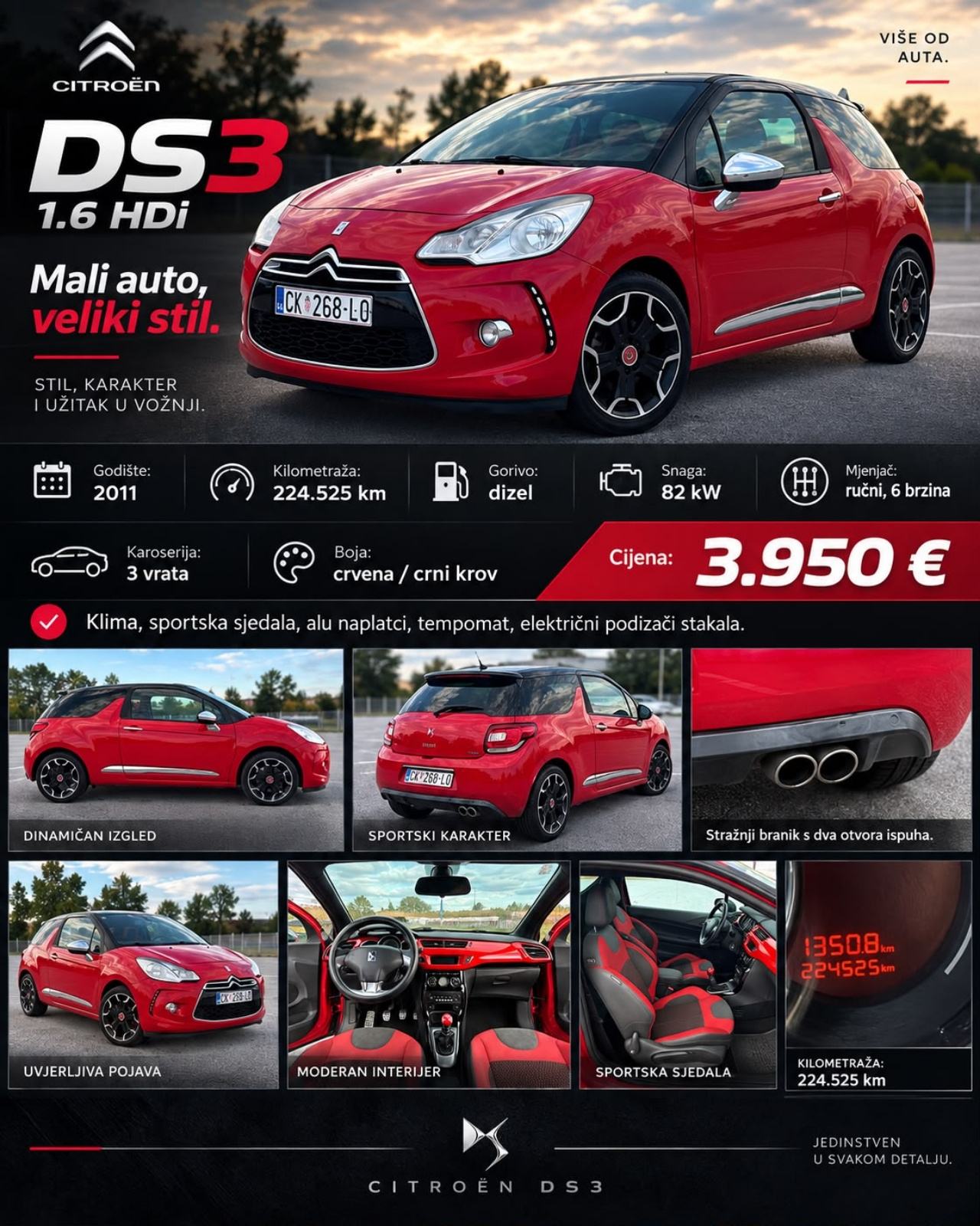 CITROEN DS Automobiles DS3 1.6 HDI, pogled izvana - slika 1
