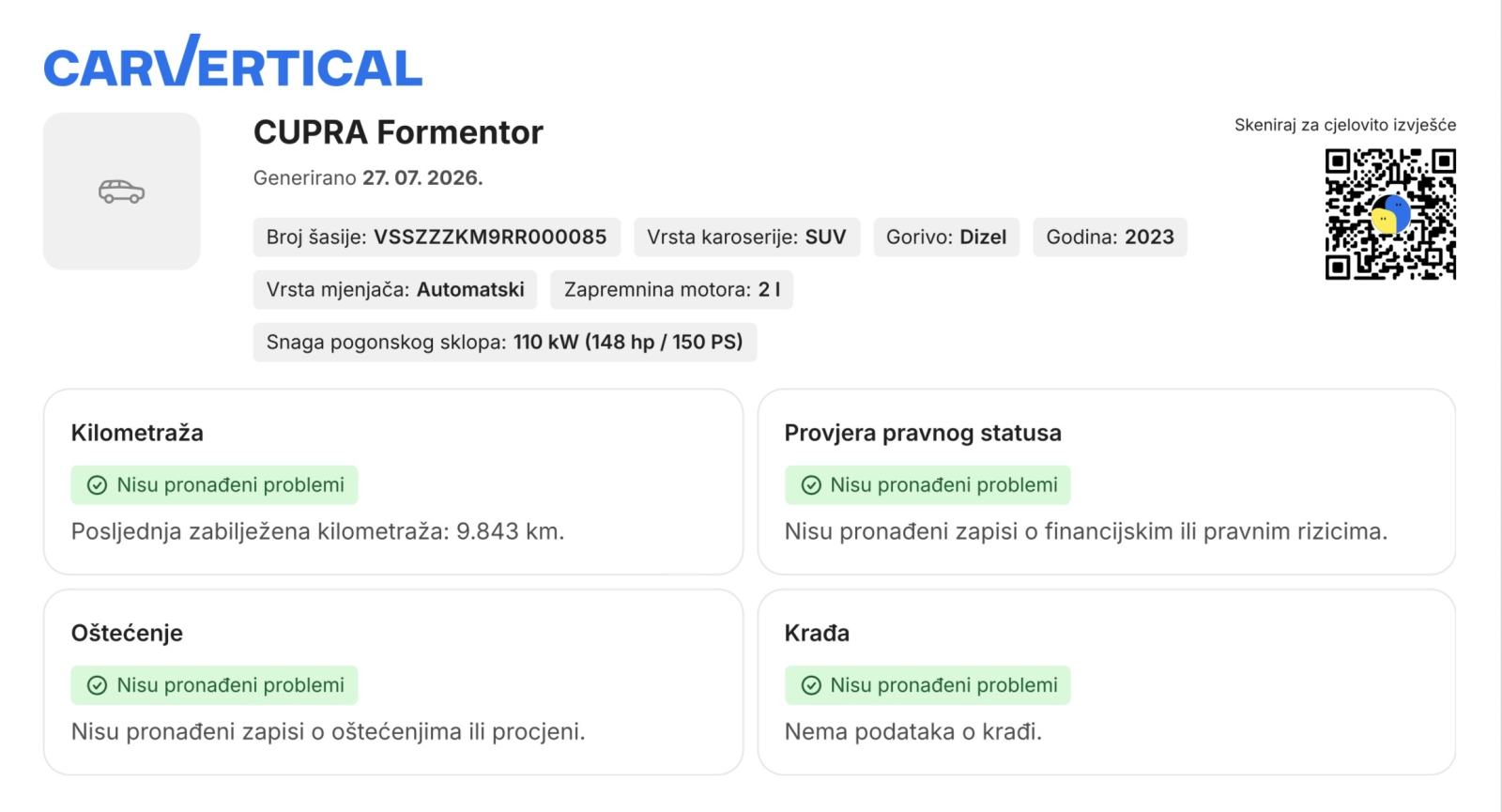 Cupra Formentor 2,0 TDI automatik,god.07/2023.,76600KM,u PDV-u, fotografija 11