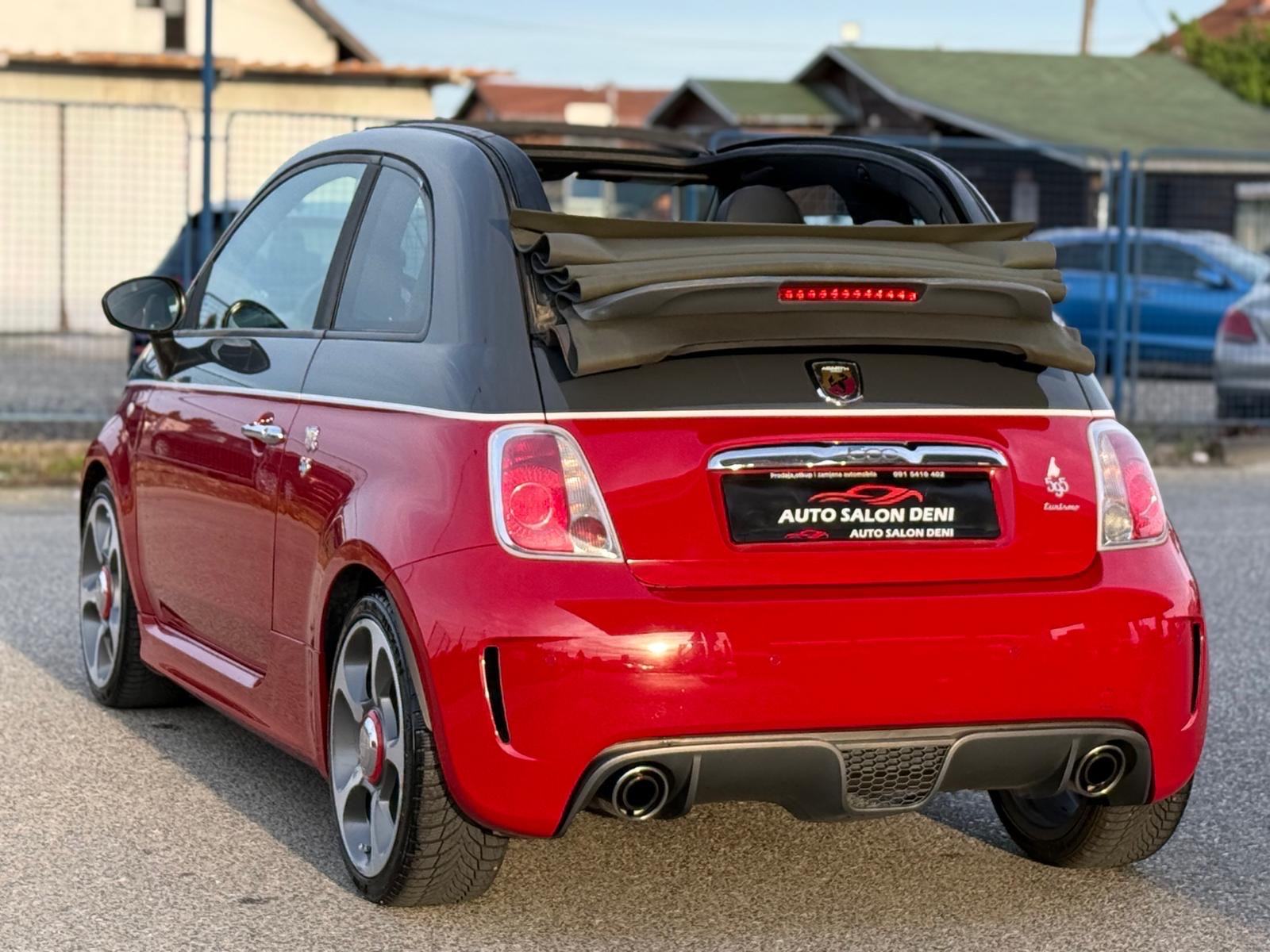 Fiat 500 Abarth 595 Turismo cabrio rosso red-nero, fotografija 12