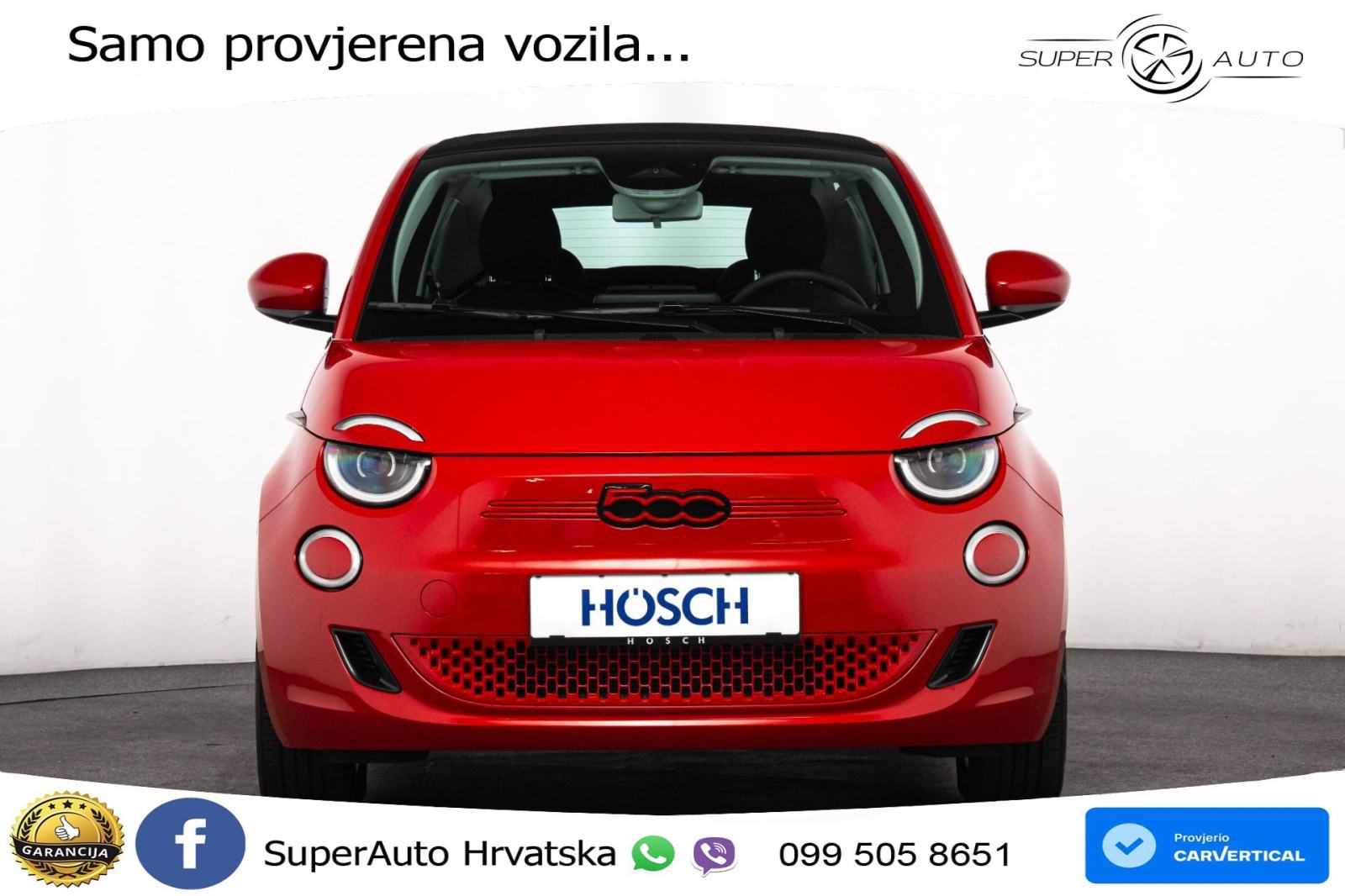 Fiat 500e 42 kWh Cabrio 118 KS, KAM+GR SJED+VIRT+NAVI, pogled izvana - slika 2