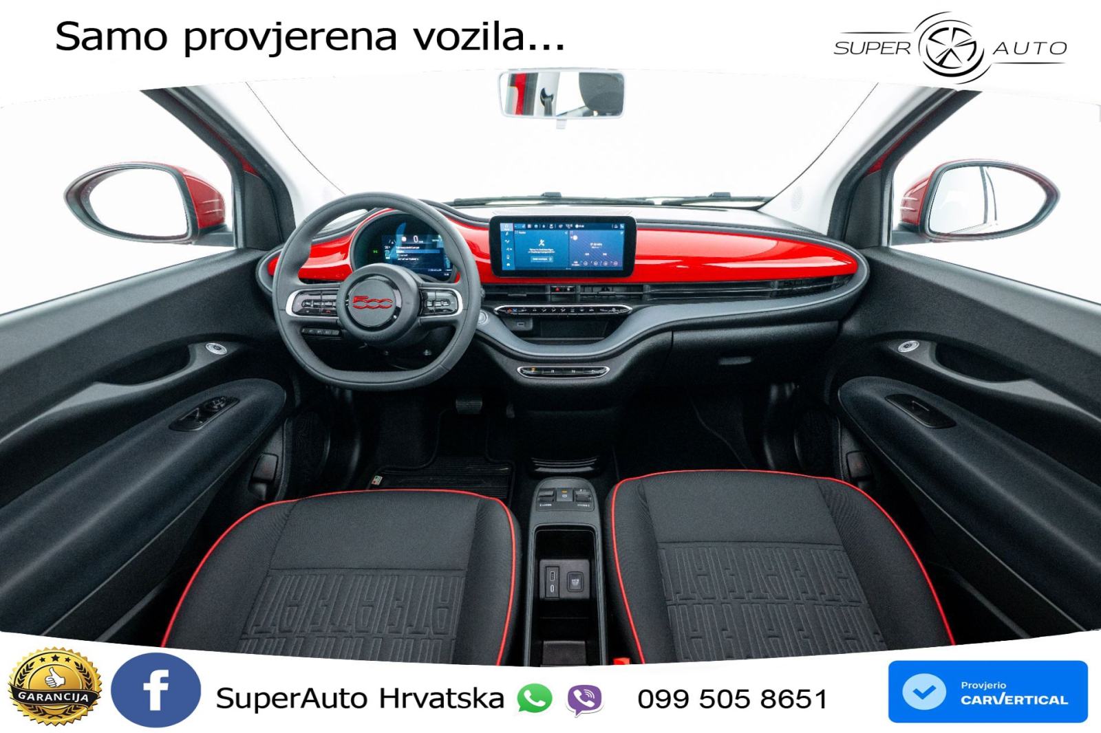 Fiat 500e 42 kWh Cabrio 118 KS, KAM+GR SJED+VIRT+NAVI, fotografija 7