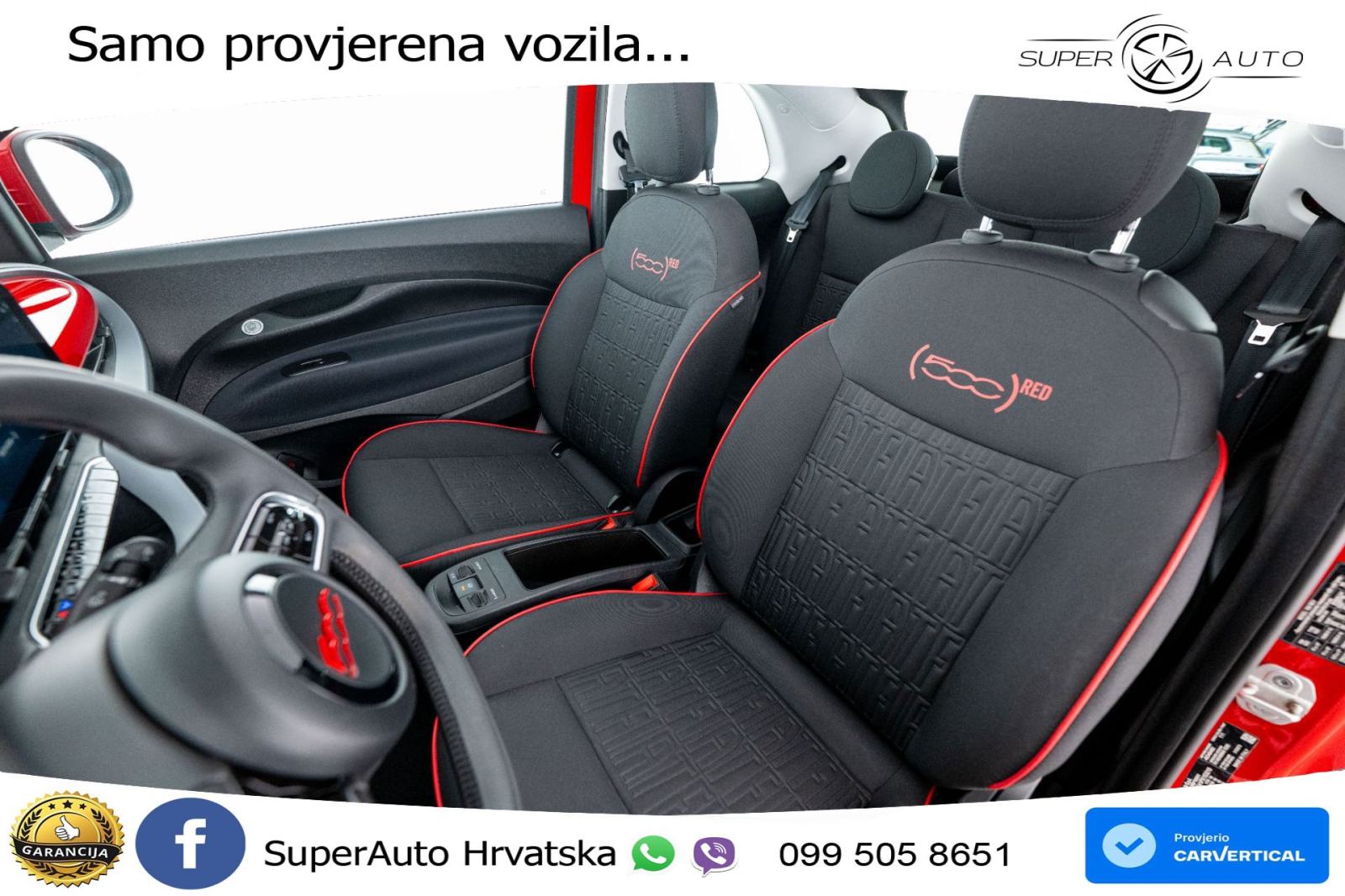 Fiat 500e 42 kWh Cabrio 118 KS, KAM+GR SJED+VIRT+NAVI, fotografija 11