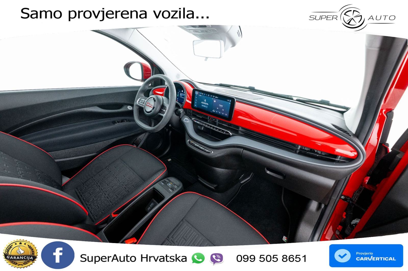 Fiat 500e 42 kWh Cabrio 118 KS, KAM+GR SJED+VIRT+NAVI, fotografija 13