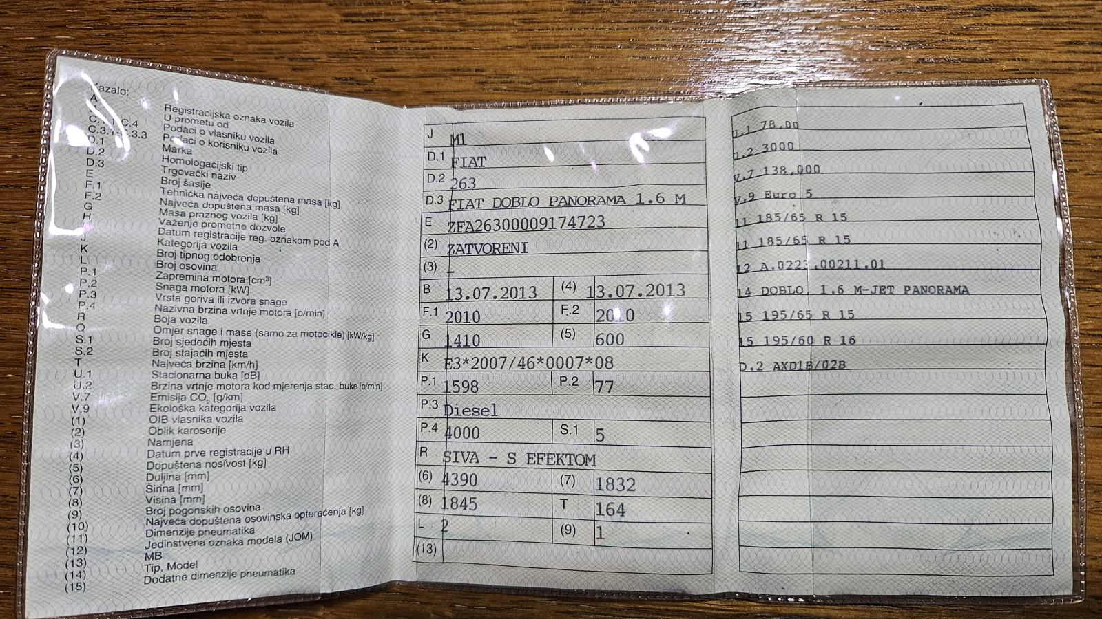 Fiat Doblo 1,6 Multijet 16V, Rabljeno u dobrom stanju - prvi vlasnik, fotografija 12