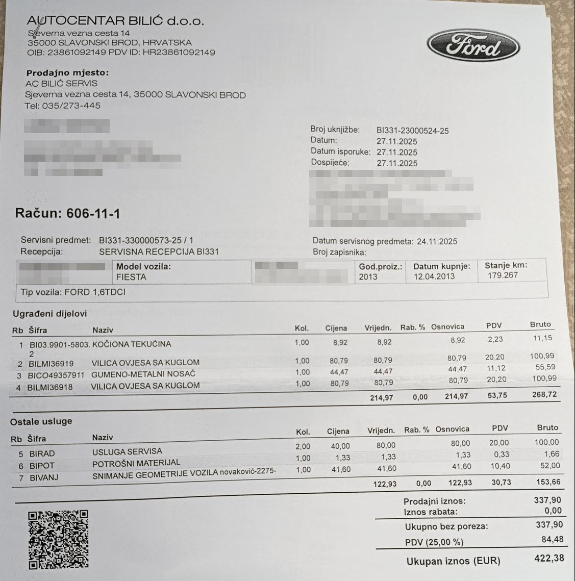 Ford Fiesta 1,6 TDCI, veliki i mali servis ovlašteni Ford, ekonomičan, fotografija 15