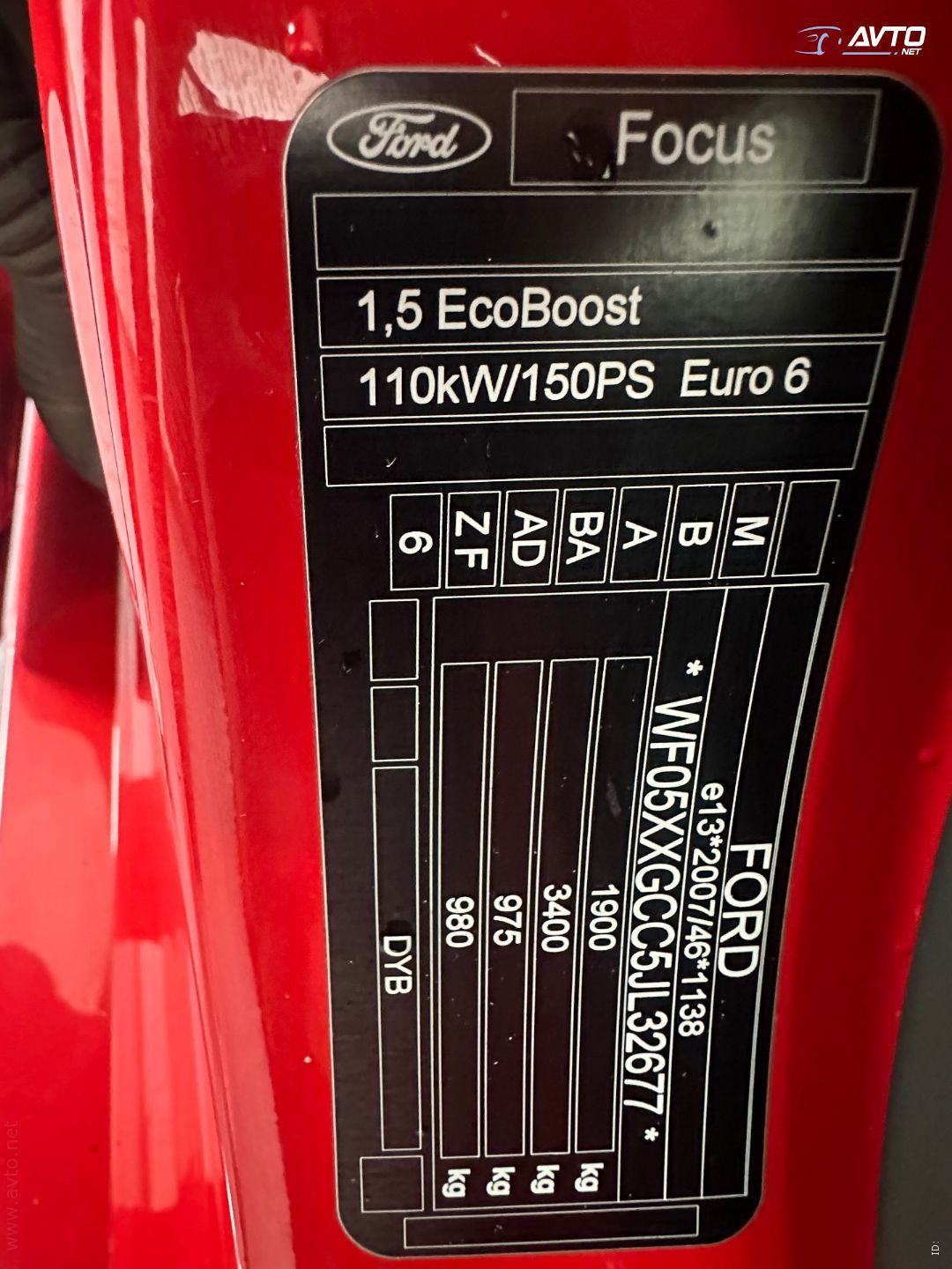Ford Focus 1,5 EcoBoost Sport 110 KW., fotografija 20