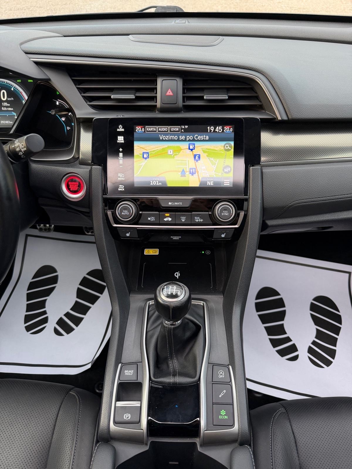 Honda Civic 1.6 i-DTEC PANORAMA,ACC,KOŽA,KAMERA,LANE,KEYLESS,SERVISNA, fotografija 16