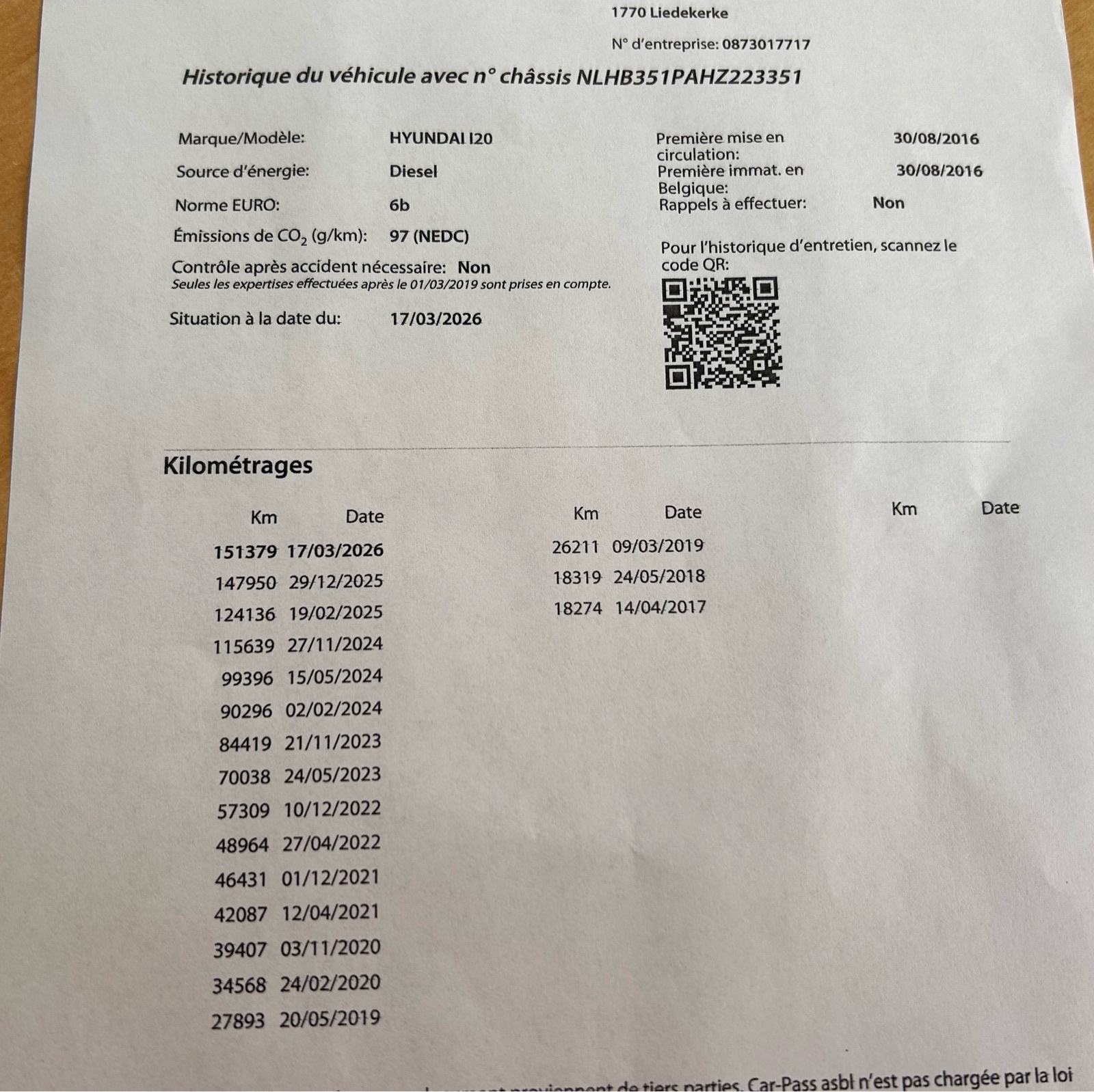 Hyundai i20 1,1 CRDi 2016.,SERVISNA, PARK SENZ.,KLIMA, CAR PASS, fotografija 18