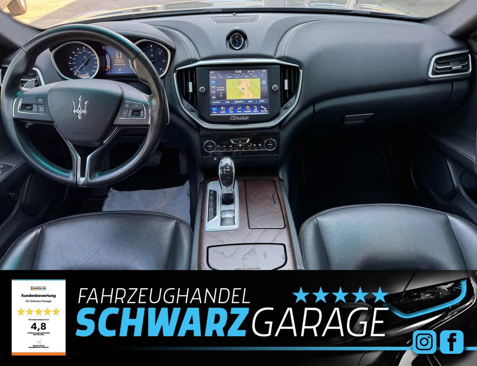 Maserati Ghibli GranLusso LED navi koža gr.sj. PDCx2 kam, fotografija 7