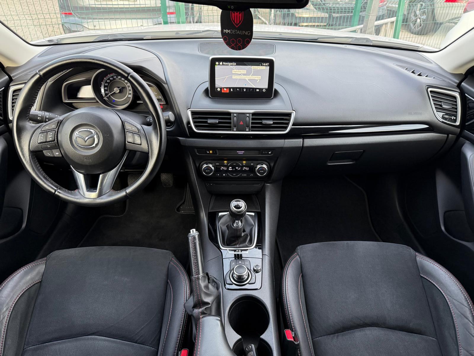 Mazda 3 CD150 °NAVI°KAMERA°KOŽA/ALCANTARA°GRIJANJE SJ.°REG:11/2026°, fotografija 9