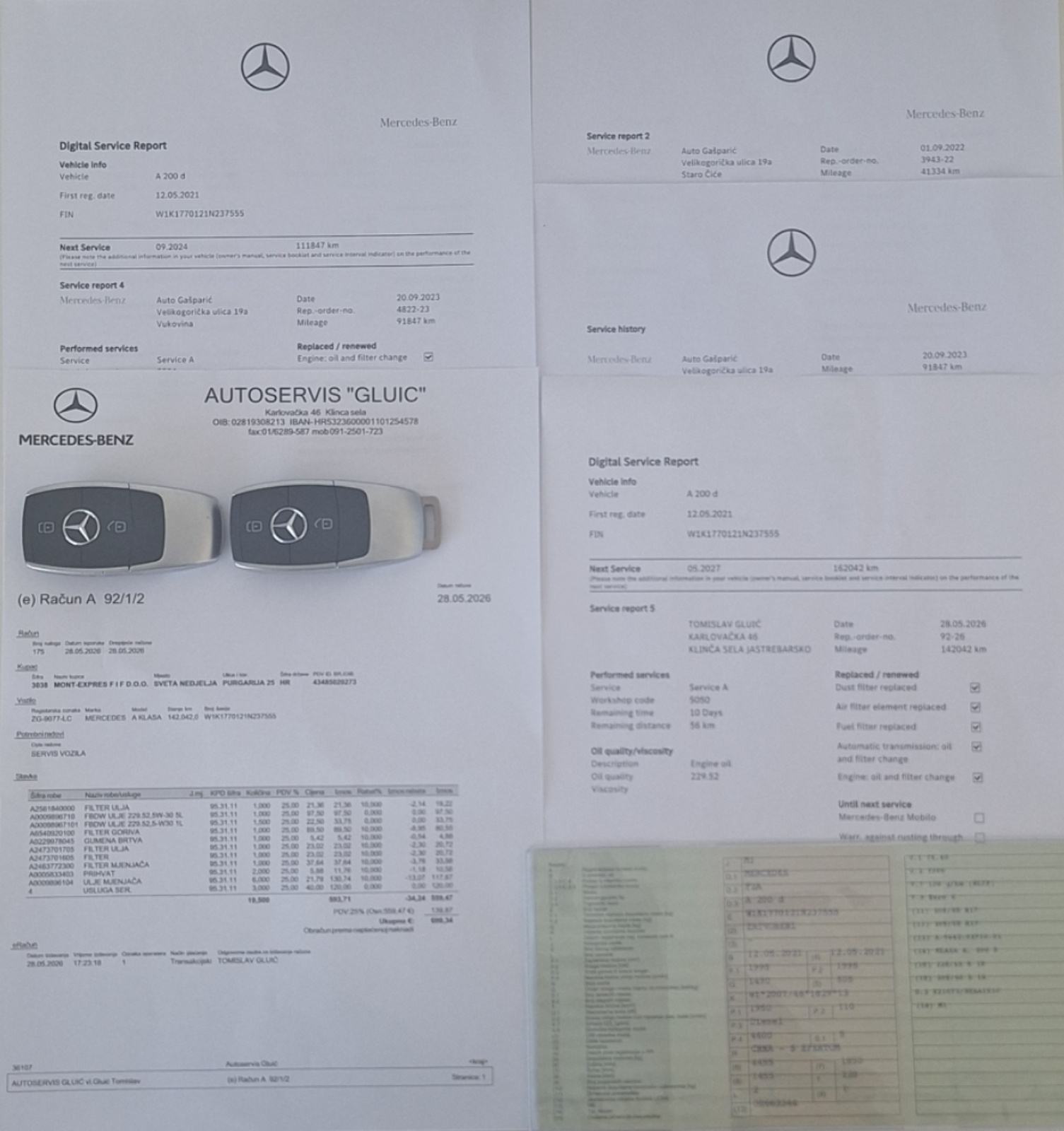 Mercedes A 200 d 150 ks automatik HR VOZILO OVL. SERVISNA reg. 03/27, fotografija 19