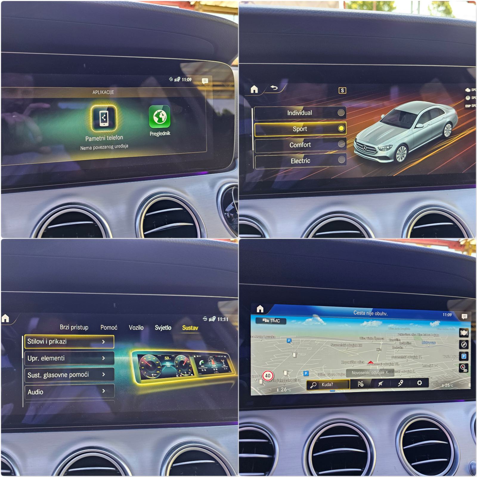 MERCEDES*E300DE*AMG*2022.G*BURMESTER*ŠIBER*360KAMERE*VIRTUAL*44900E, fotografija 13