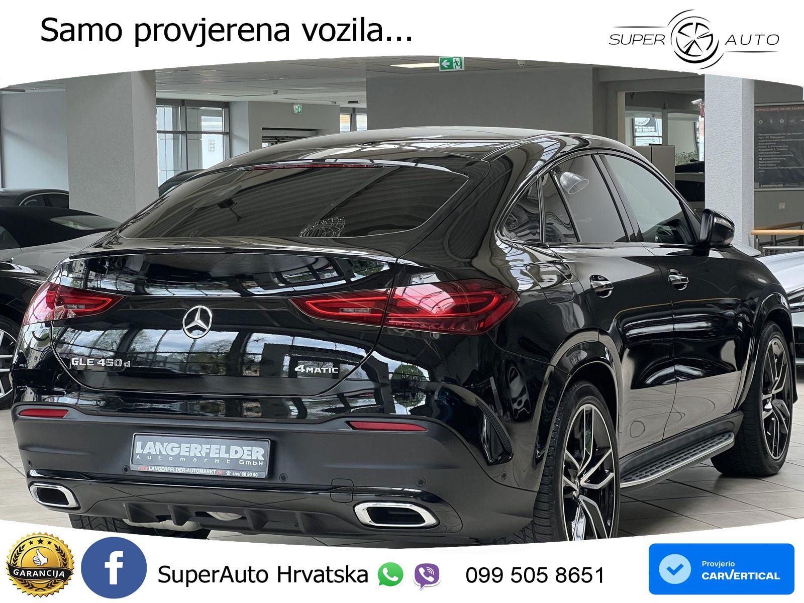 Mercedes GLE Coupe 450d (367 KS) EQ Boost 4MATIC 9G-TRONIC AMG LED+GR, fotografija 3