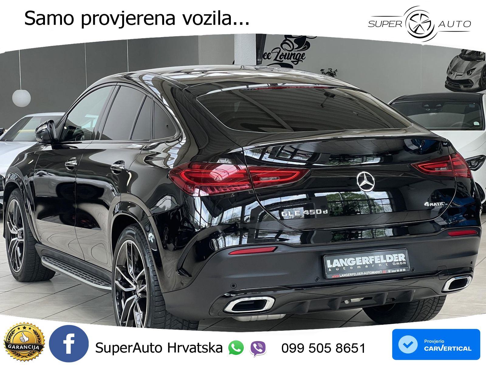 Mercedes GLE Coupe 450d (367 KS) EQ Boost 4MATIC 9G-TRONIC AMG LED+GR, fotografija 6