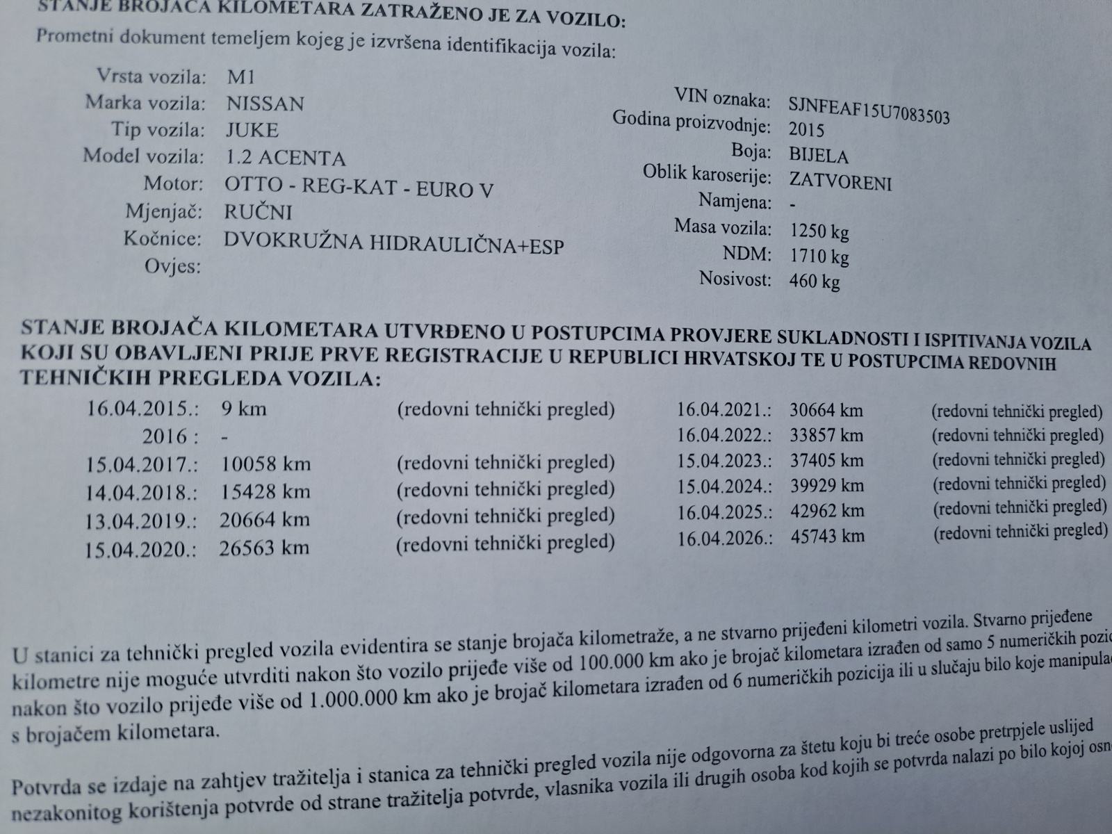 Nissan Juke 1,2 Acenta, 47 000 km, fotografija 11