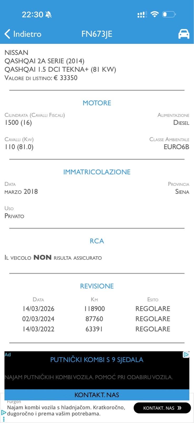 Nissan Qashqai 1,5 dCi TEKNA/PANORAMSKI KROV/NAVIGACIJA, fotografija 18