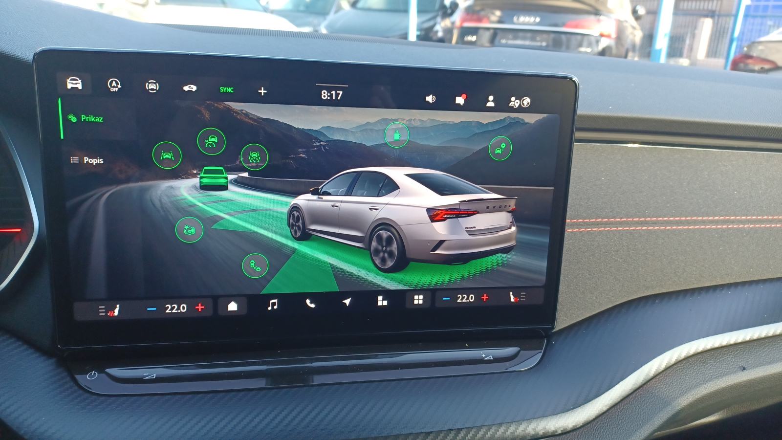 OCTAVIA FL RS 2.0 TSI DSG 195 kw,VIRT,MATRIX LED,360 KAM,ACC,DCC,19", fotografija 17