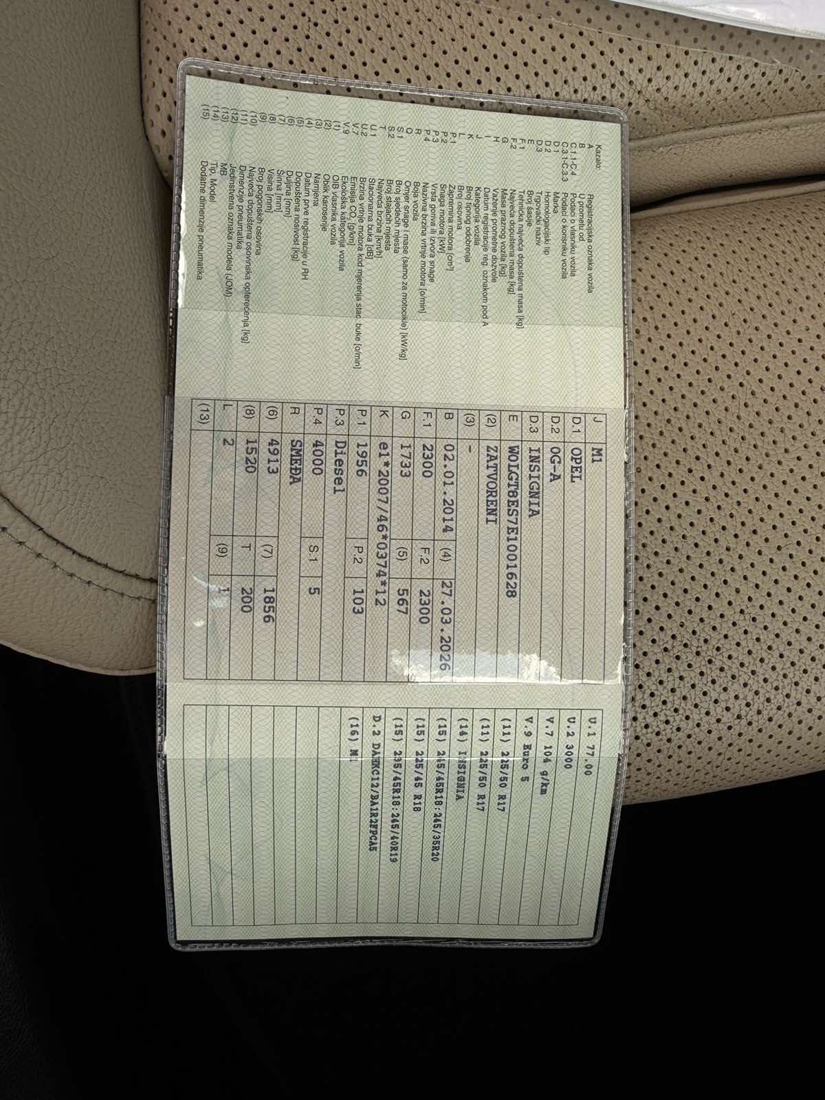 Opel Insignia Karavan 2,0 CDTI -KOŽA-REG 03/2027, fotografija 10