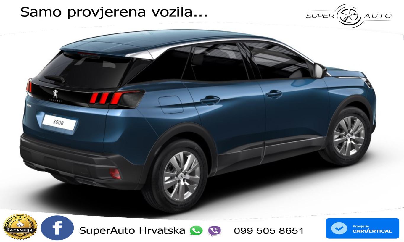 NOVO Peugeot 3008 1.2 PT EAT8 Active Pack 131 KS, LED+GR SJED+KAM+TEM, fotografija 3